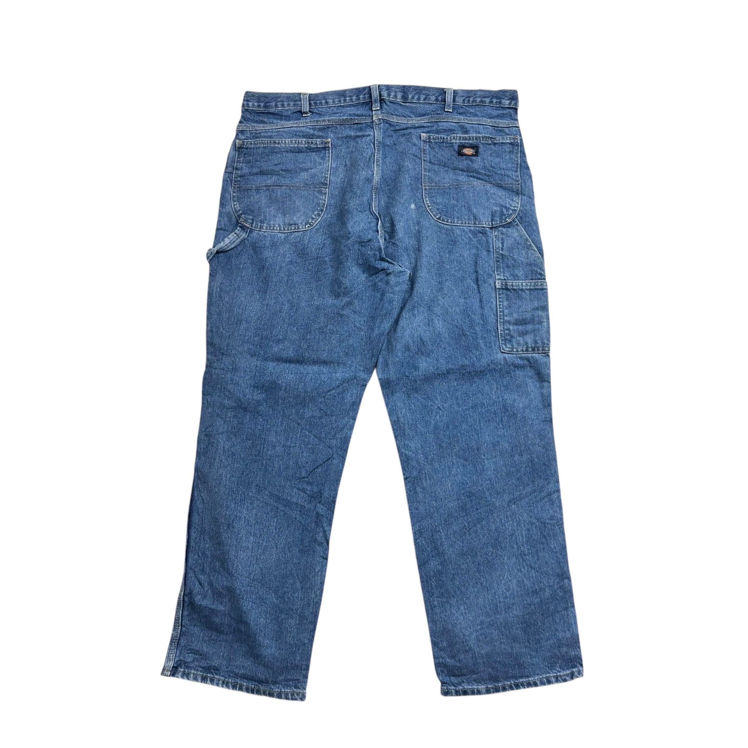 Dickies Carpenter Jeans W42 L32 Mens Mid Blue Relaxed Straight Fit Pants