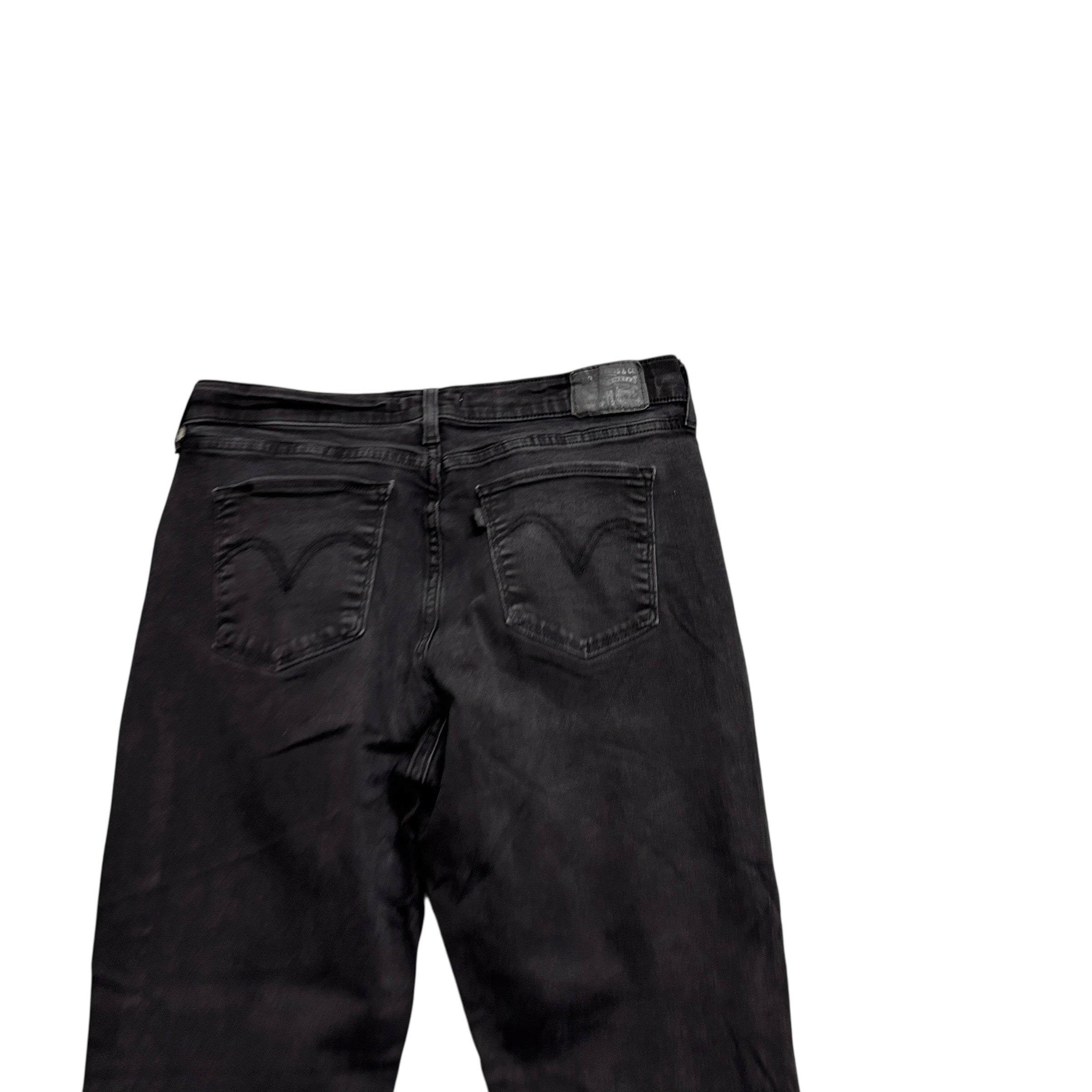 Levis Jeans W30 L29 Womens Classic Straight Black Stretch Denim