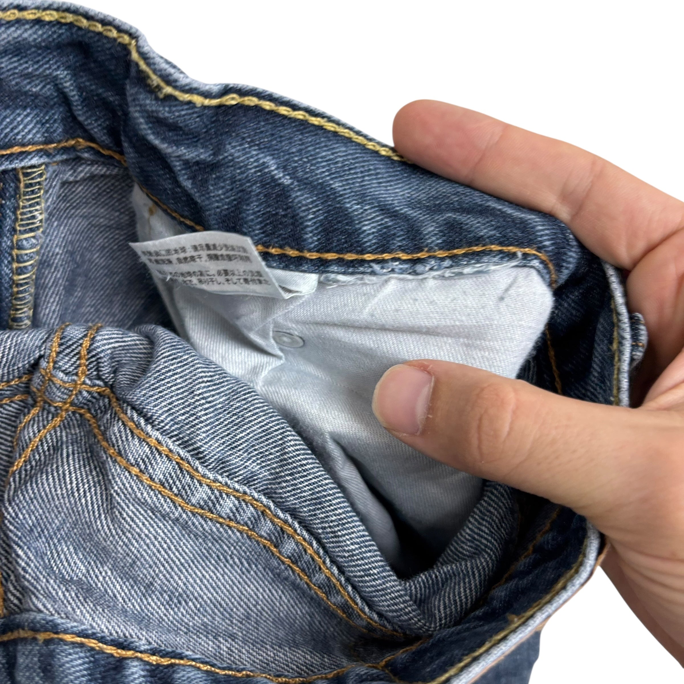 Levis 514 Jeans W32 L30 Mens Mid Blue Regular Straight Fit Denim