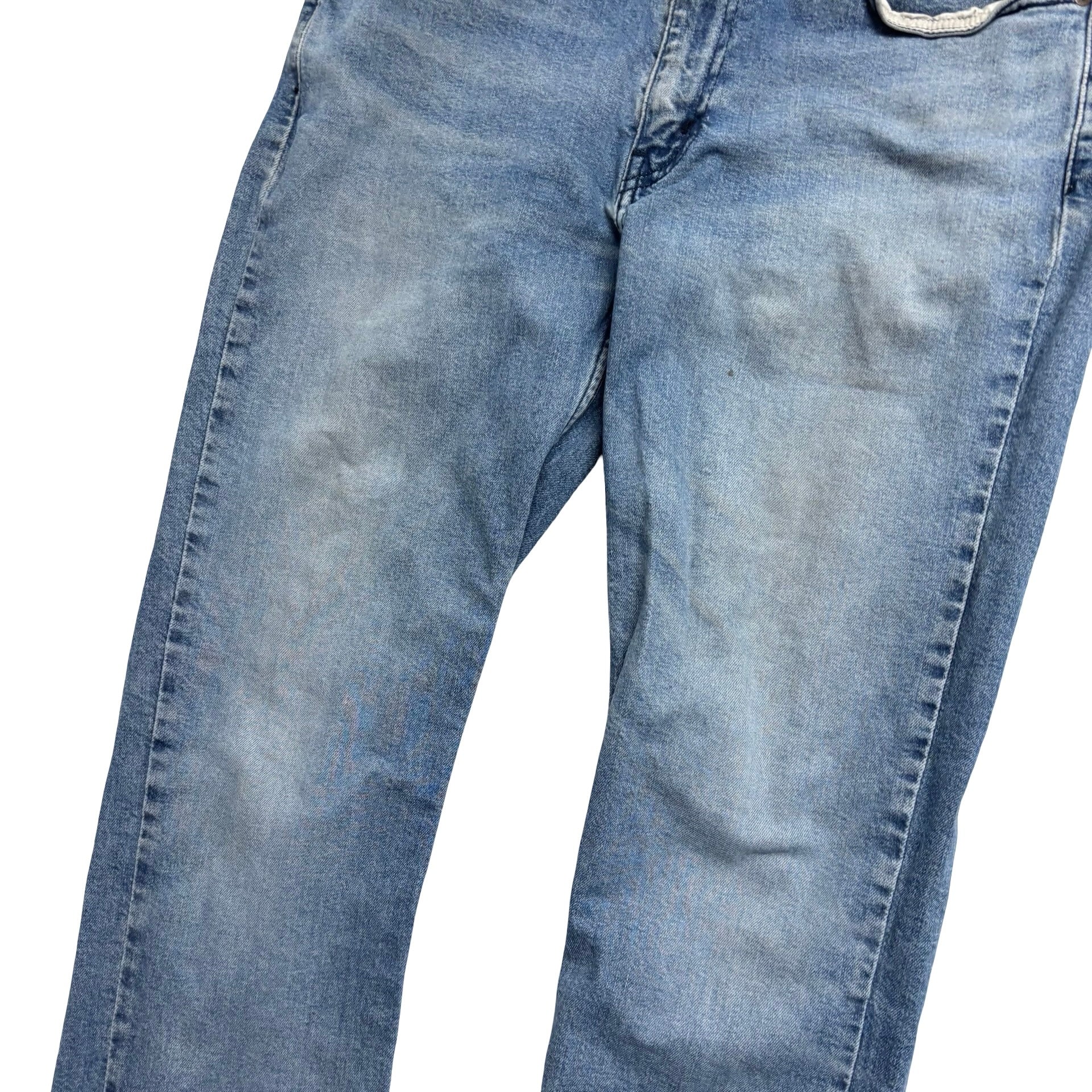 Levis 514 Jeans W32 L32 Mens Navy Blue Regular Straight Fit Stretch Denim (F)