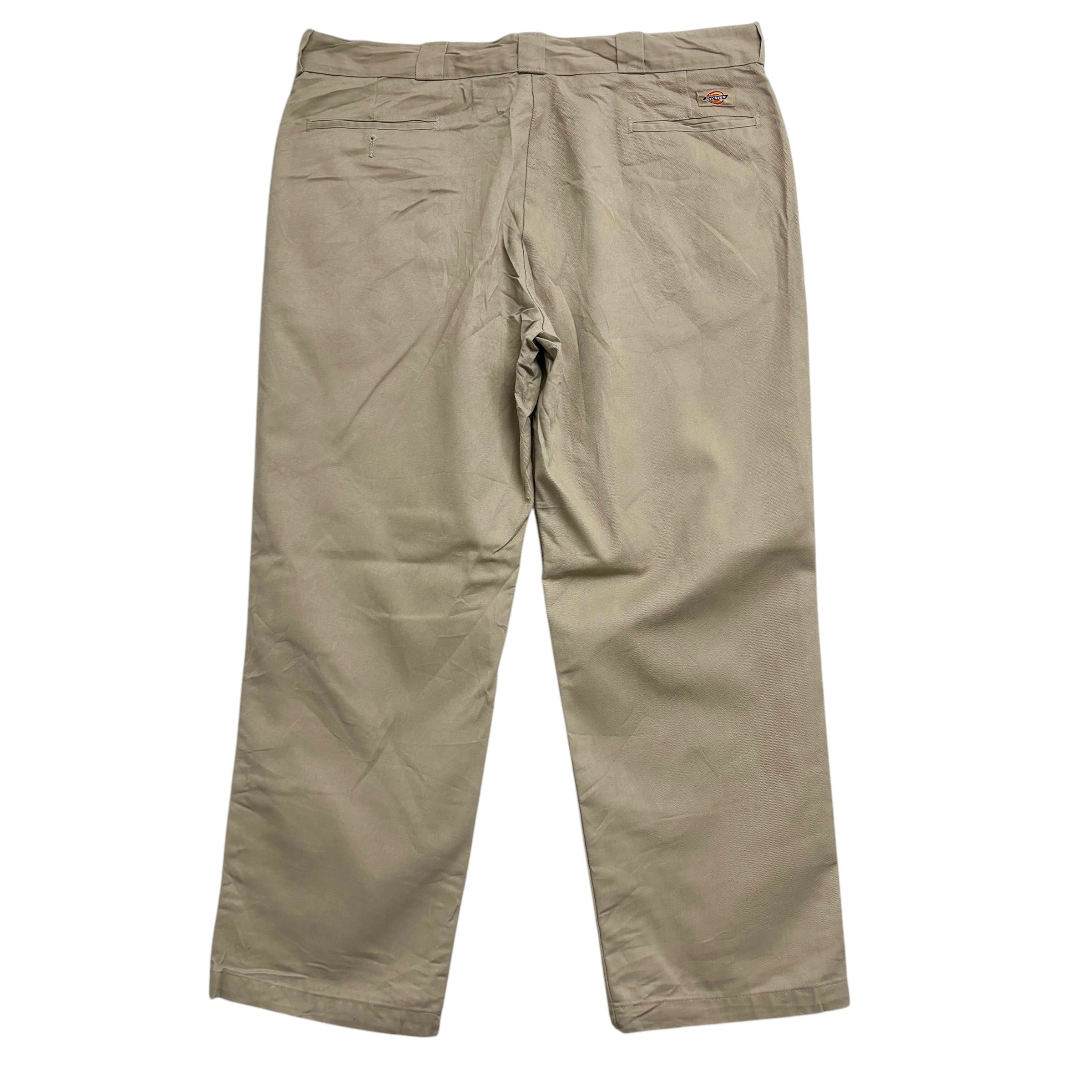 Dickies 874 Trousers W40 L30 Mens Beige Khaki Pants Original Fit Workwear