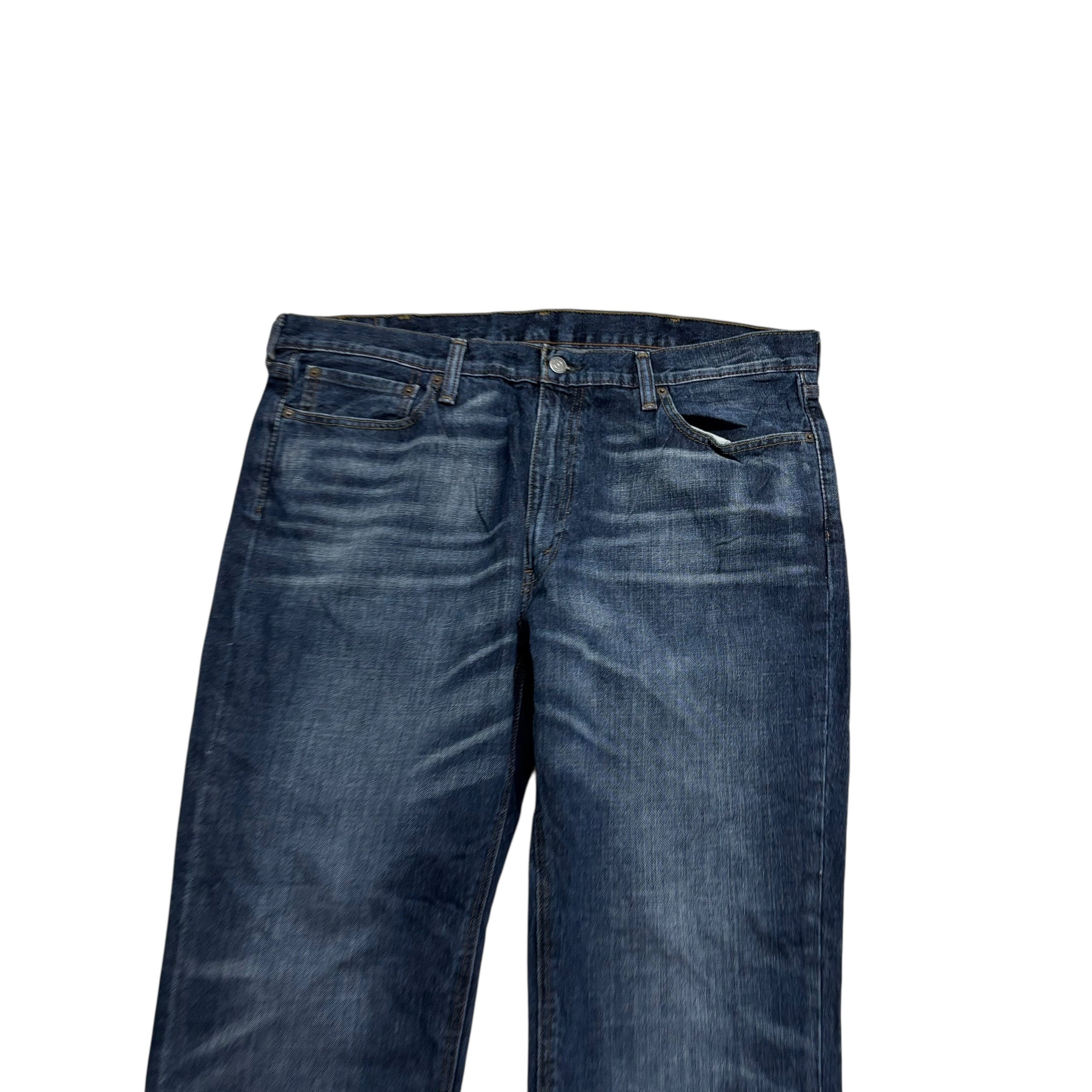 Levis 541 Jeans W38 L30 Mens Dark Blue Athletic Tapered Fit Denim (E)