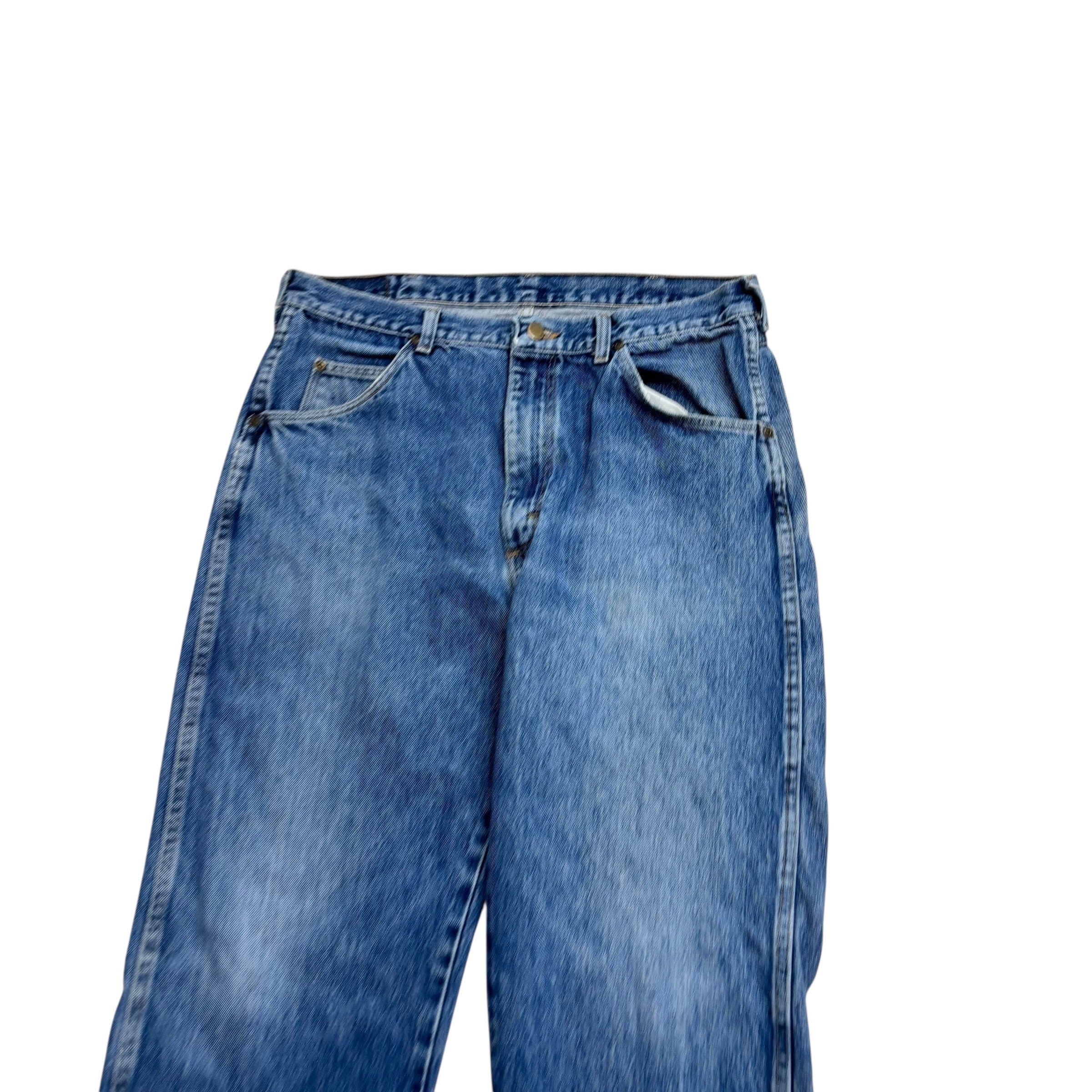 Wrangler Jeans W34 L32 Mens Mid Blue Regular Straight Fit Vintage Denim