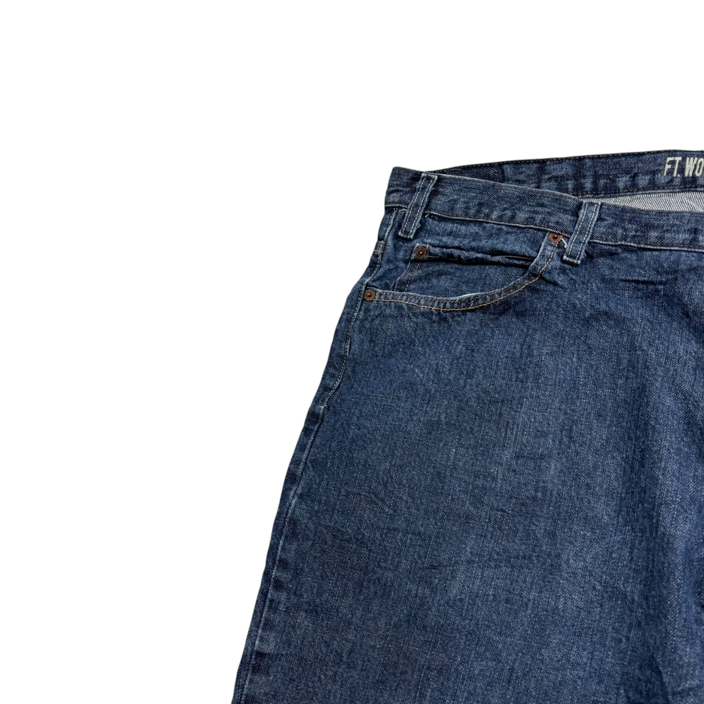 Dickies Jeans W46 L30 Mens Dark Blue Regular Straight Fit Denim (E)