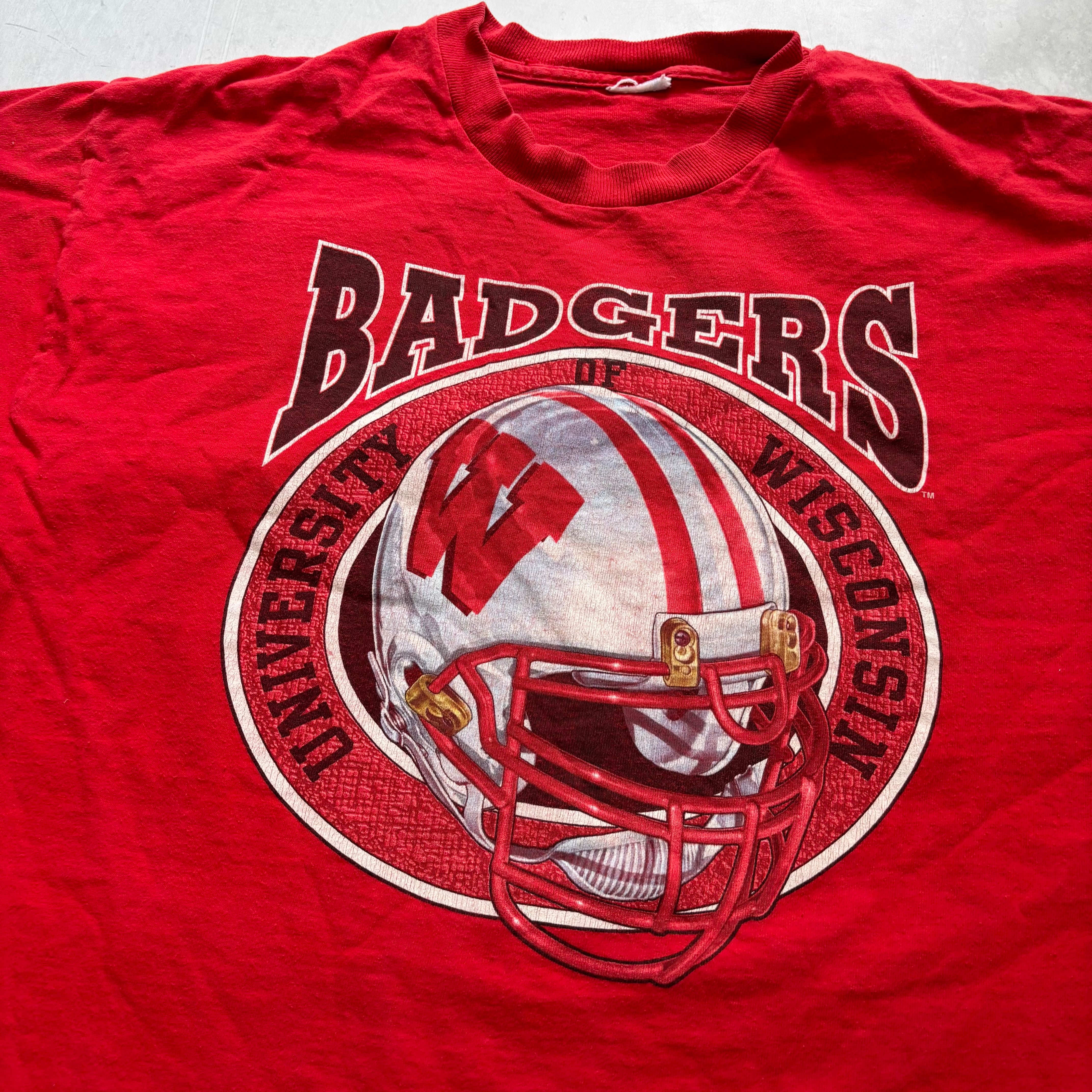 Vintage T Shirt Mens Large Red Single Stitch Graphic Print 90s USA (F)