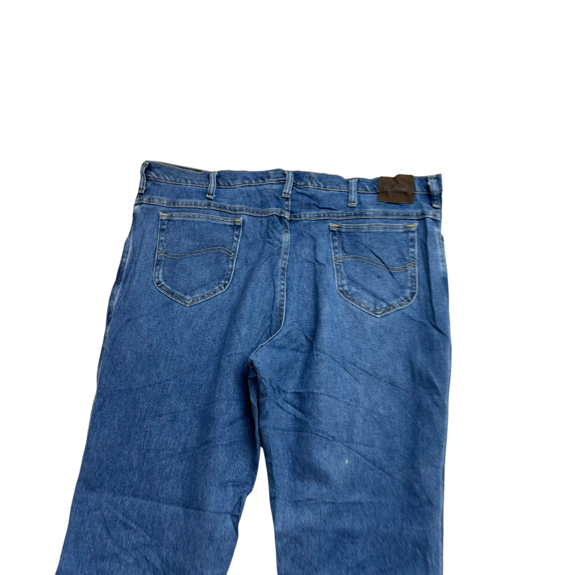 Lee Jeans W42 L30 Mens Mid Blue Regular Straight Fit Vintage Denim (E)