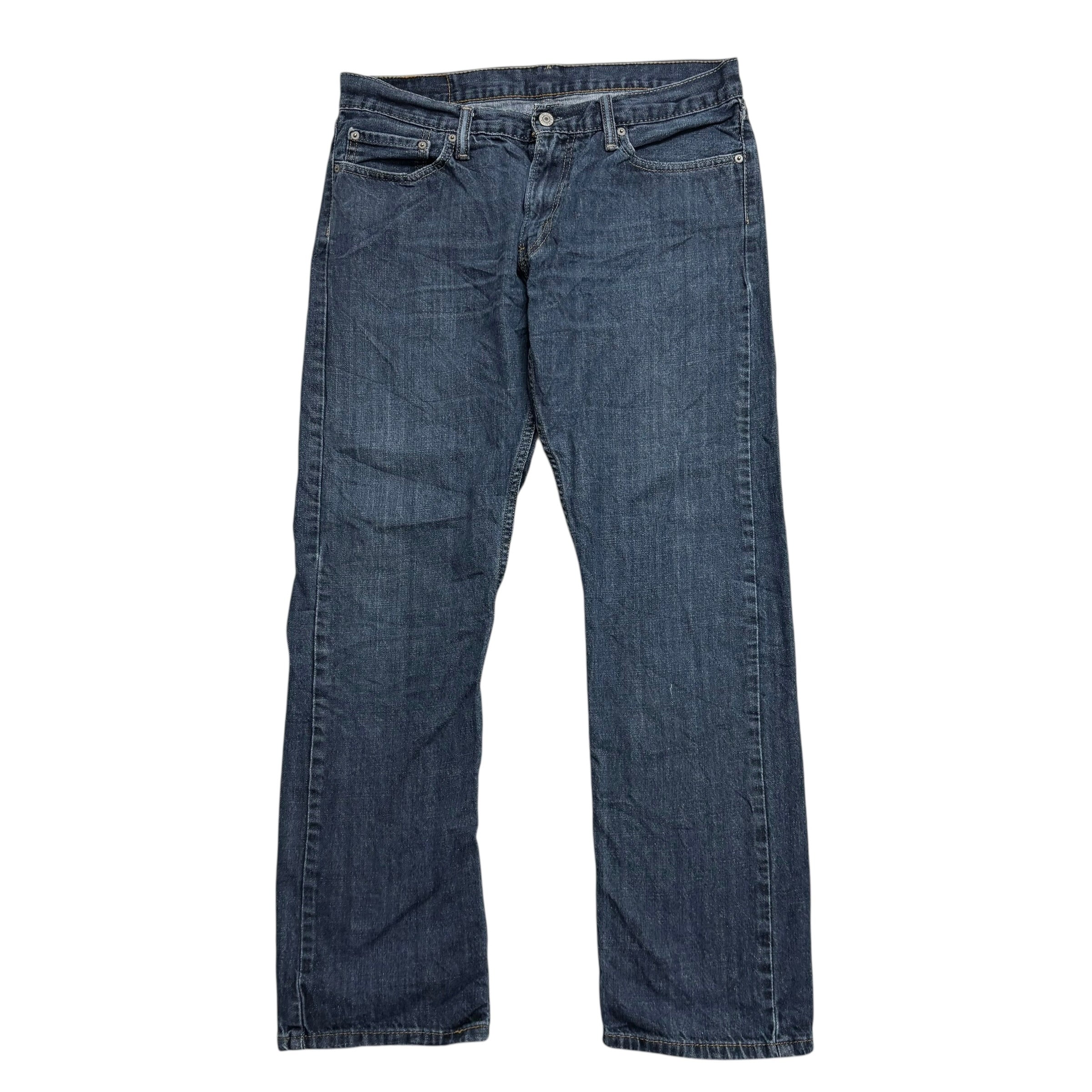 Levis 514 Jeans W34 L32 Mens Dark Blue Regular Straight Fit Denim