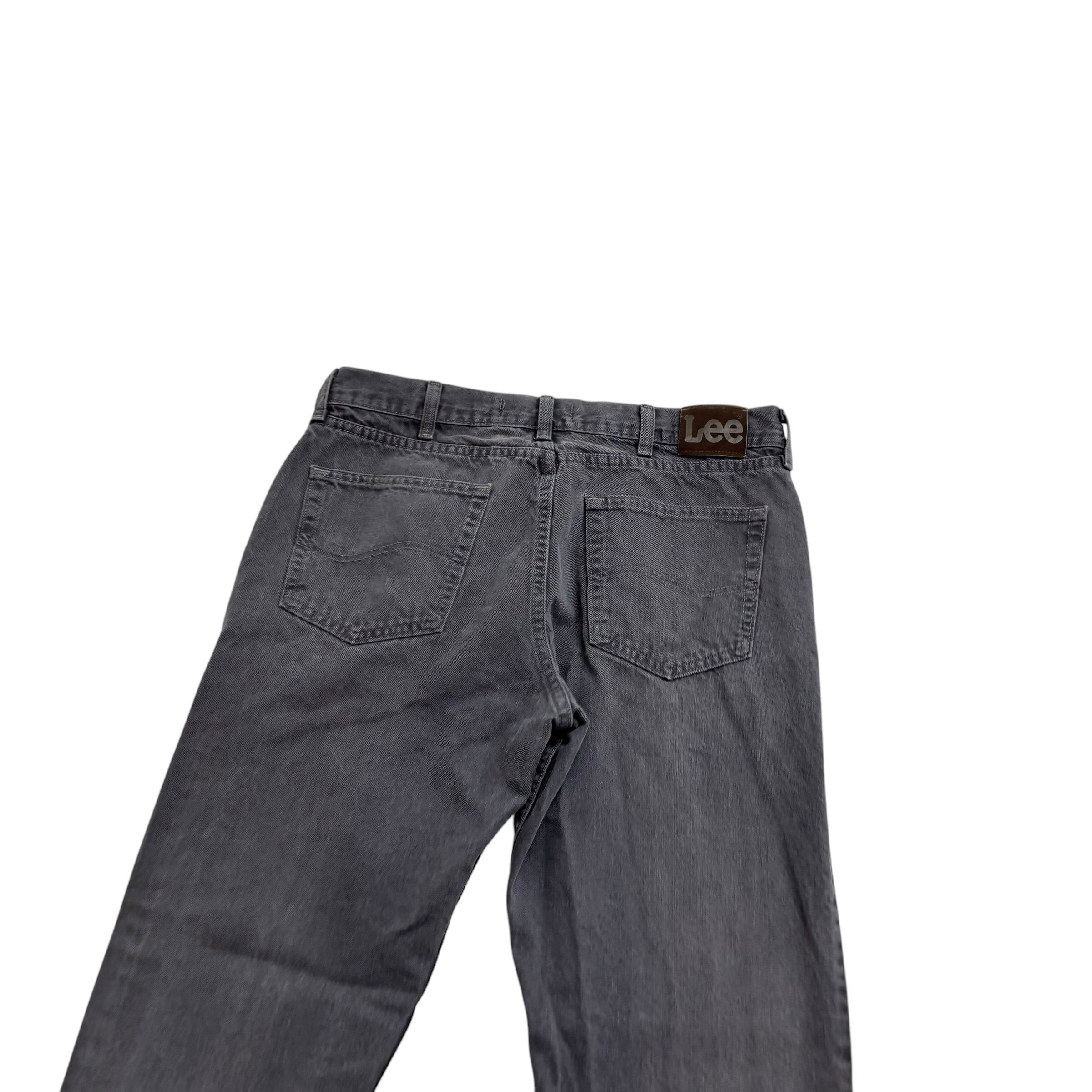 Lee Jeans W36 L30 Mens Grey Regular Straight Fit Vintage Denim (E)