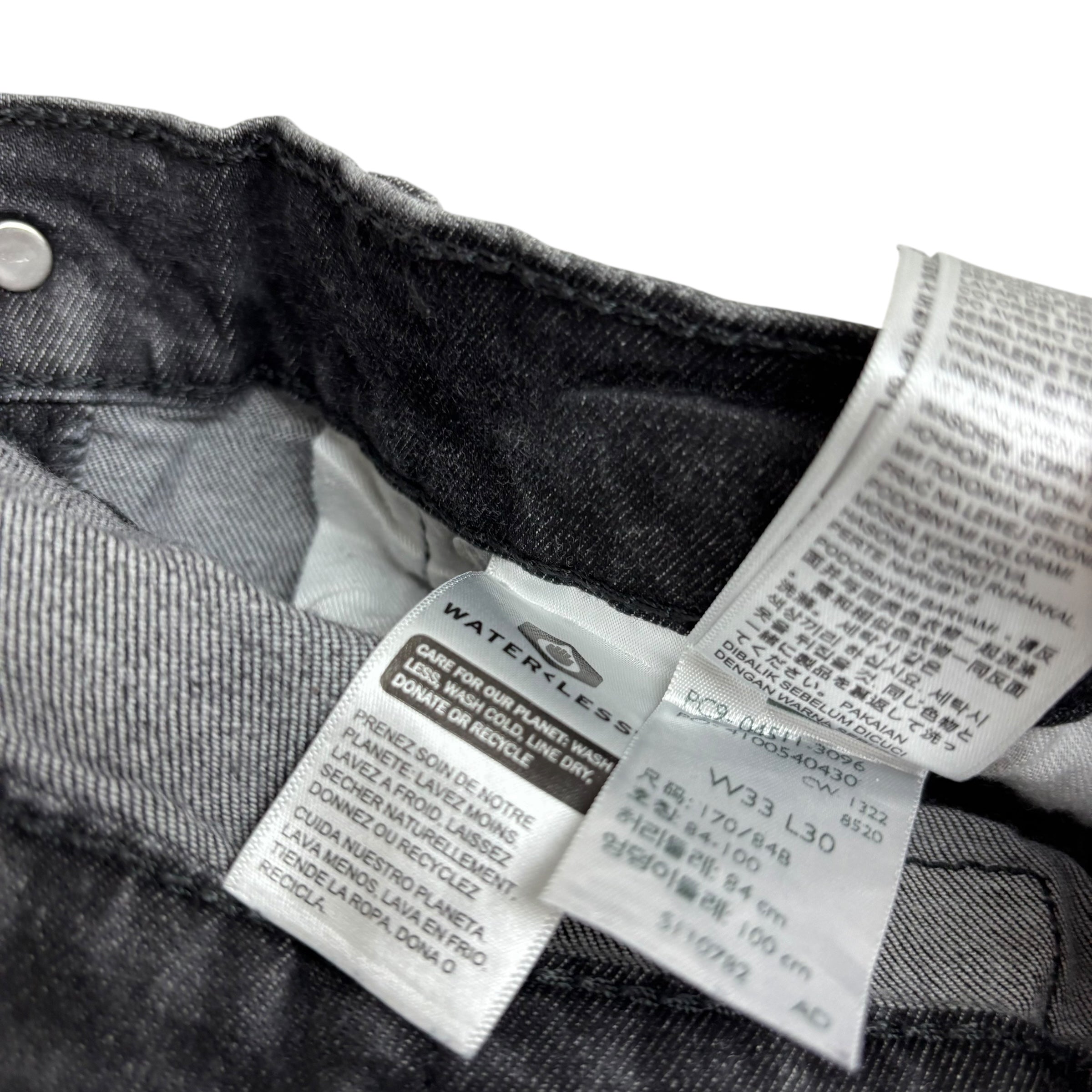 Levis 511 Jeans W33 L30 Mens Black Slim Fit Stretch Denim (E)