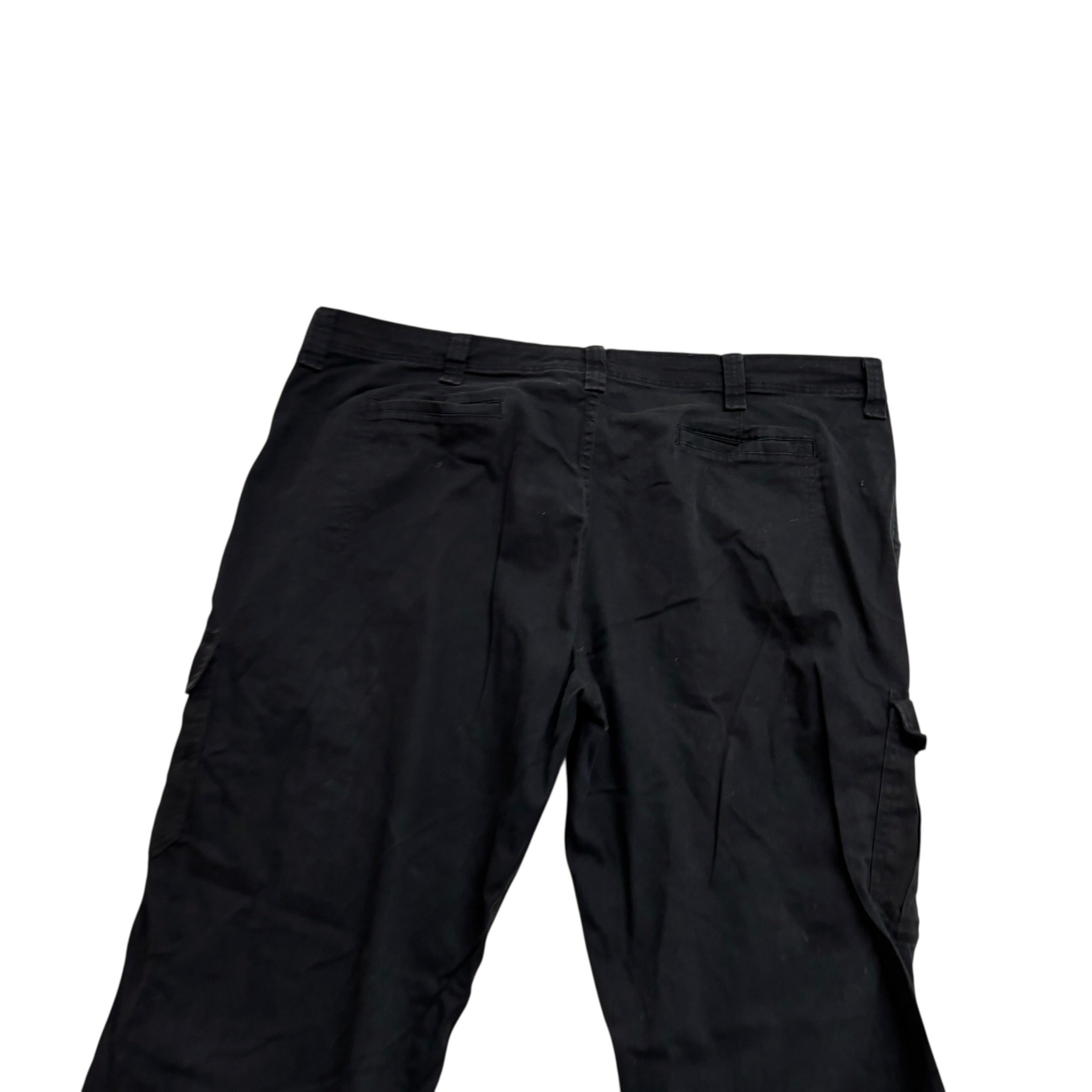 Wrangler Cargo Pants W44 L32 Mens Black Relaxed Straight Fit Trousers (E)