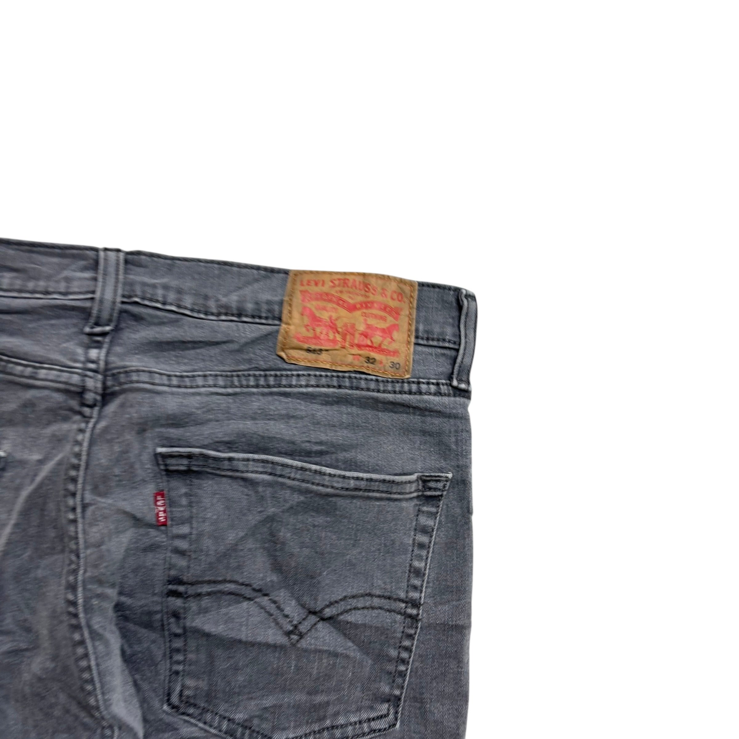 Levis 513 Jeans W32 L28 Mens Grey Slim Straight Fit Stretch Denim