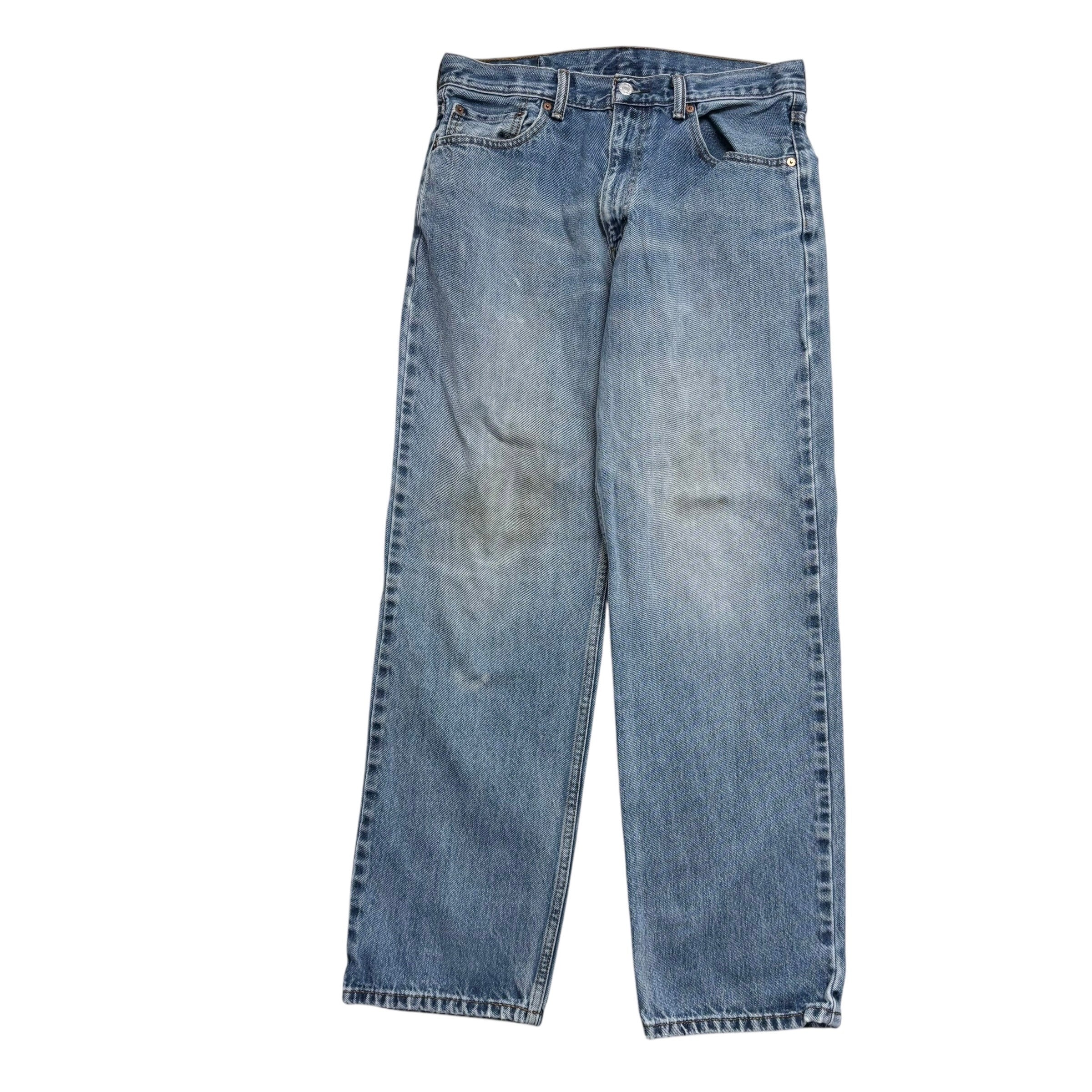 Levis 550 Jeans W32 L32 Mens Mid Blue Baggy Relaxed Straight Fit Denim (F)