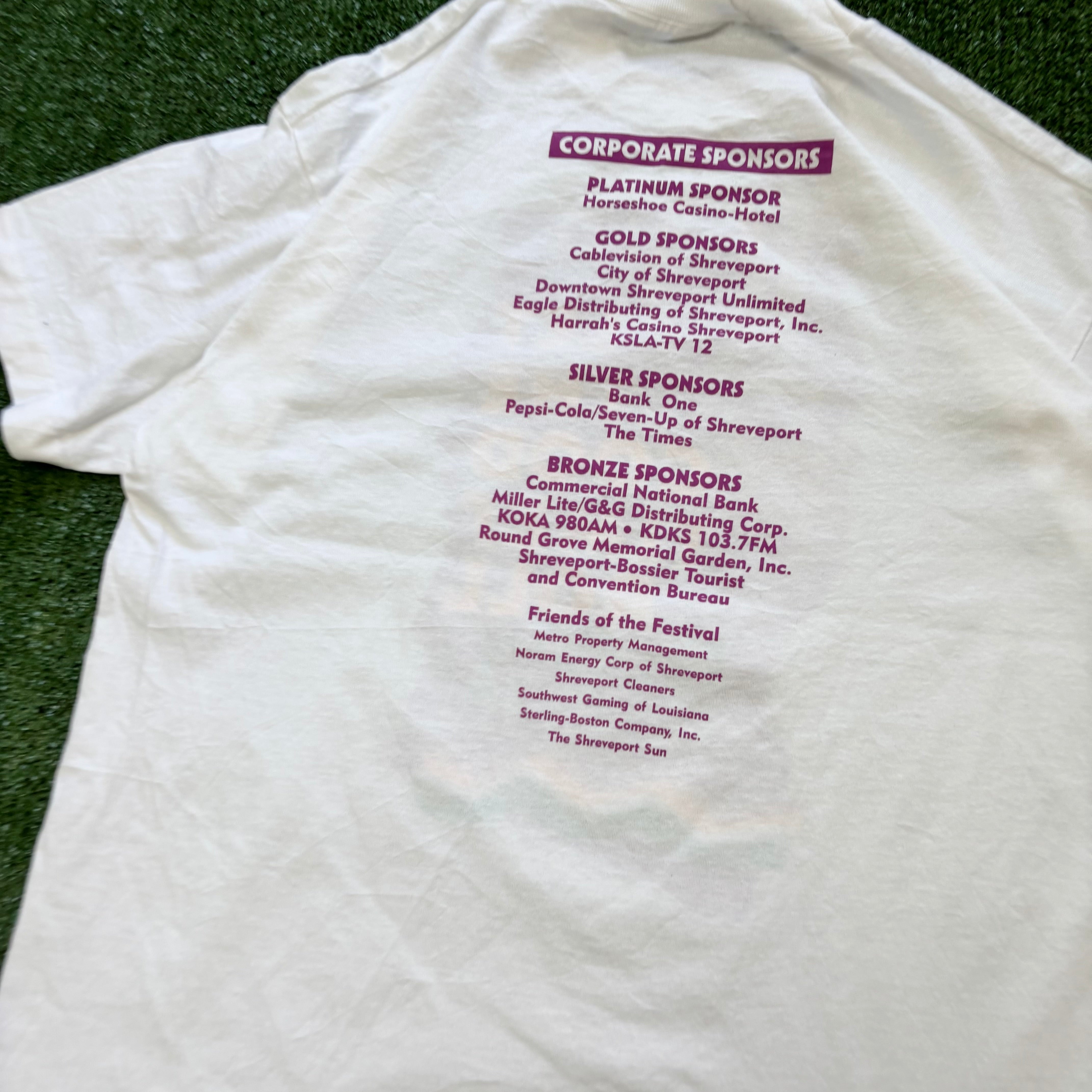 Vintage T Shirt Mens XL White Single Stitch Graphic Print 90s USA