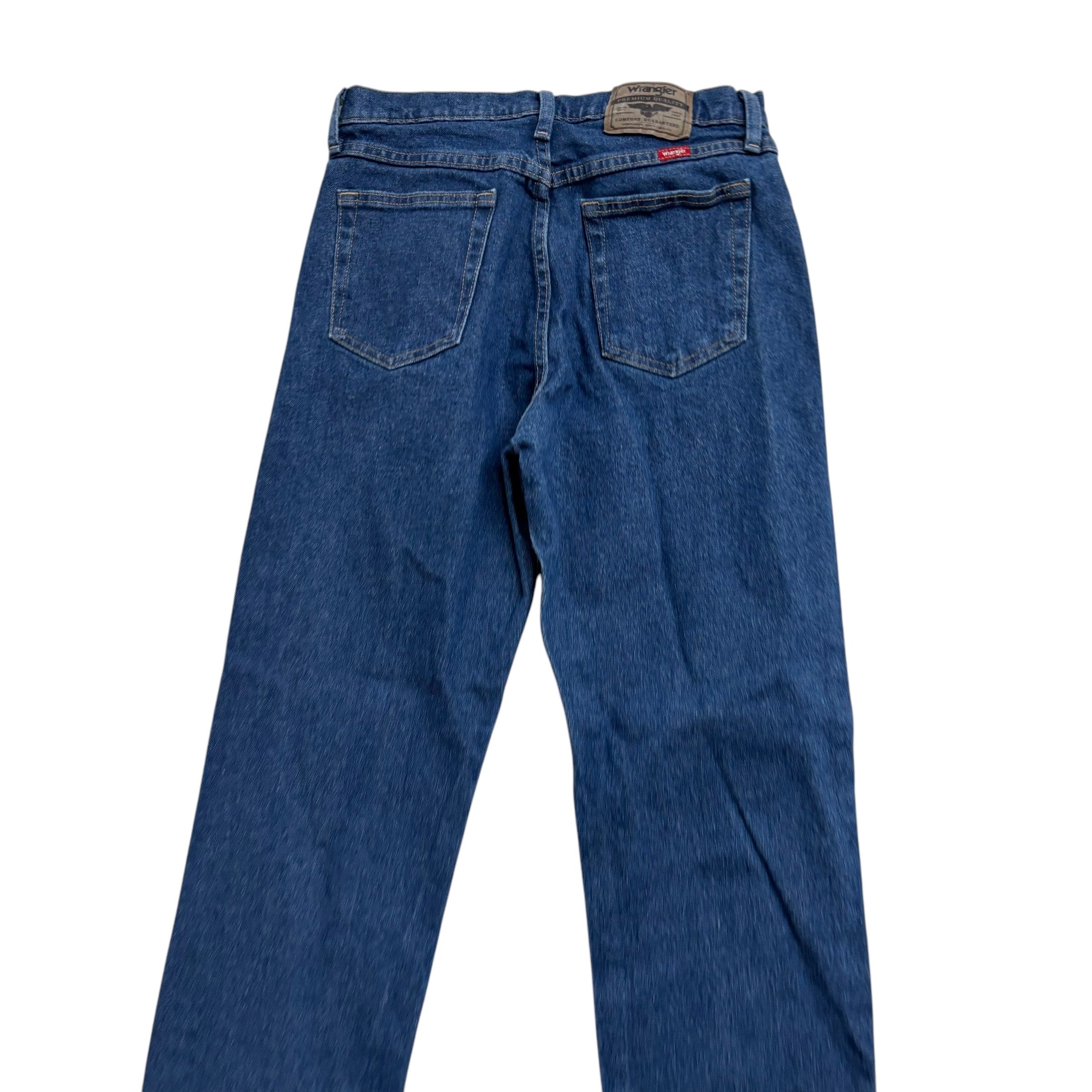 Wrangler Jeans W29 L30 Mens Mid Blue Regular Straight Fit Stretch Denim (E)