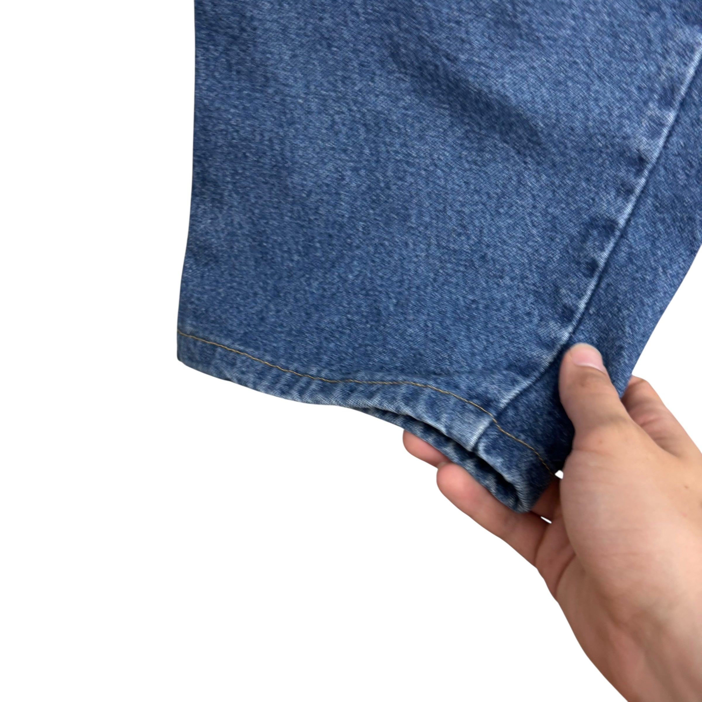 Wrangler Jeans W44 L28 Mens Mid Blue Relaxed Straight Fit Baggy Denim