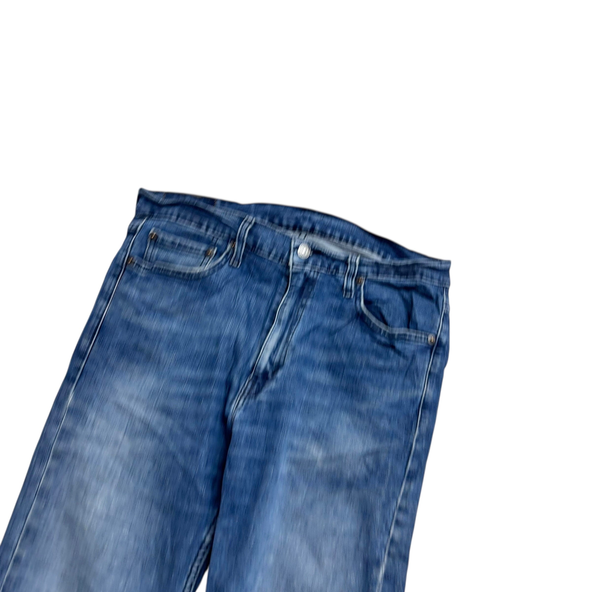 Levis 513 Jeans W32 L33 Mens Navy Blue Slim Straight Fit Stretch Denim (F)