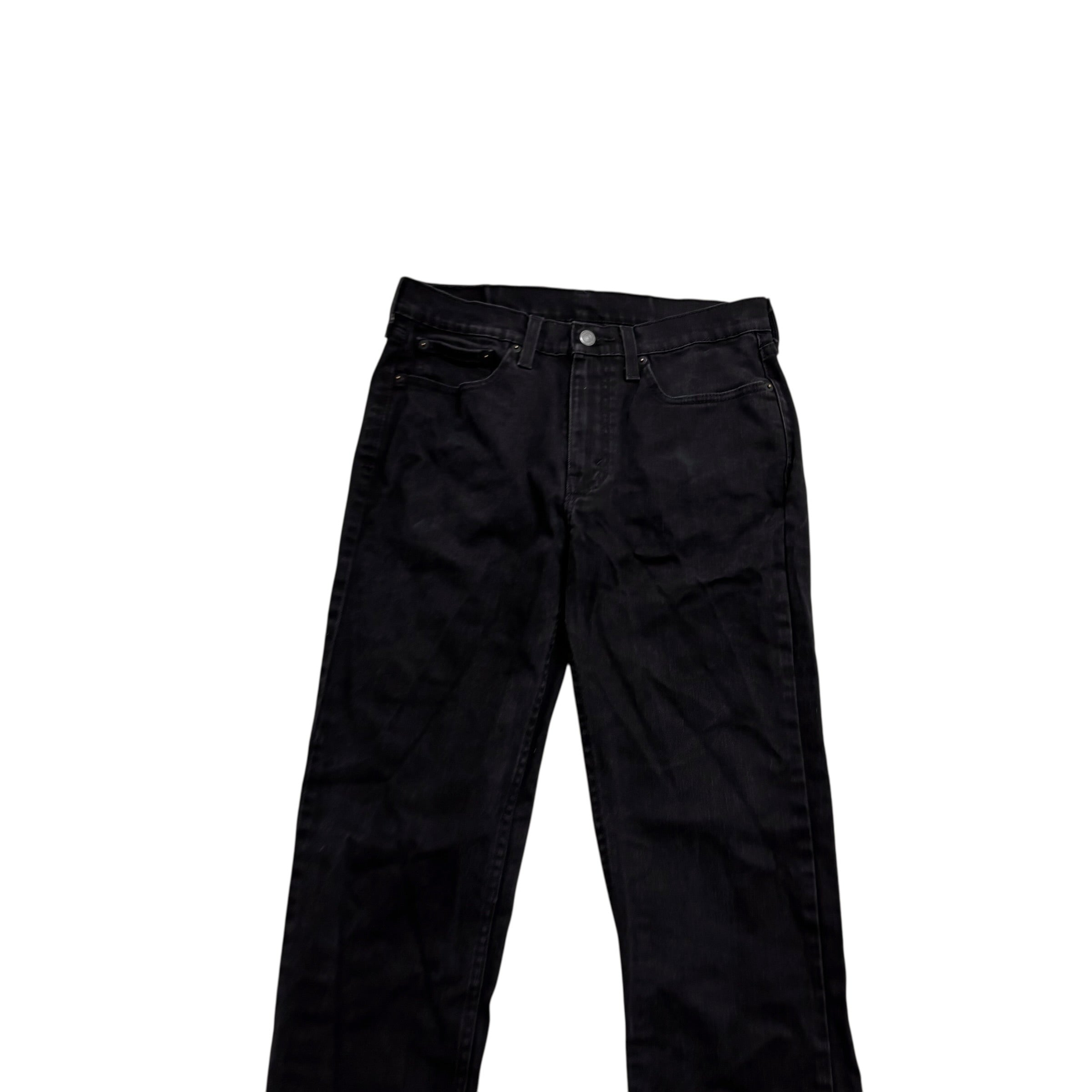Levis 514 Jeans W30 L30 Mens Black Regular Straight Fit Stretch Denim (E)