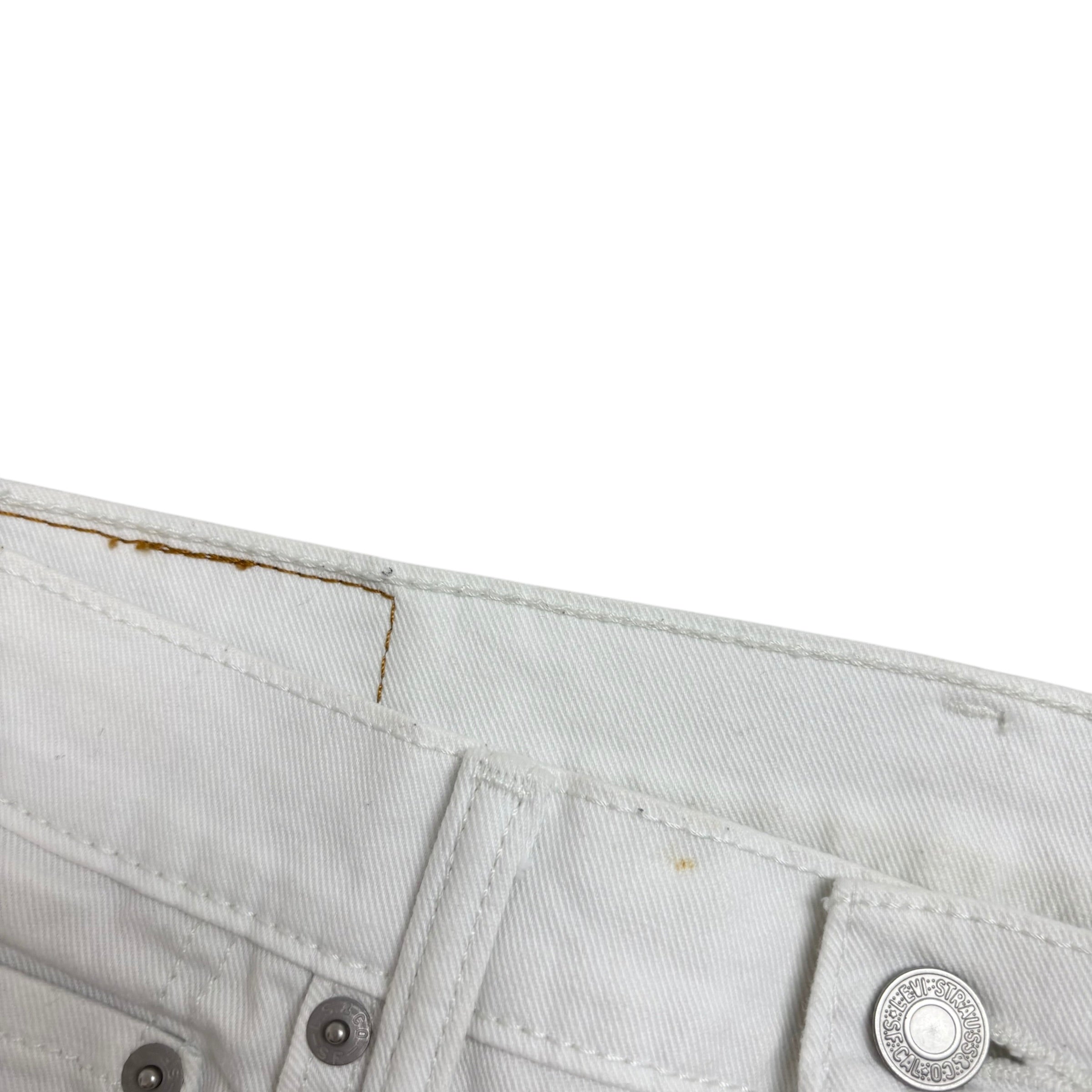 Levis 511 Jeans W33 L32 Mens White Slim Fit Stretch Denim