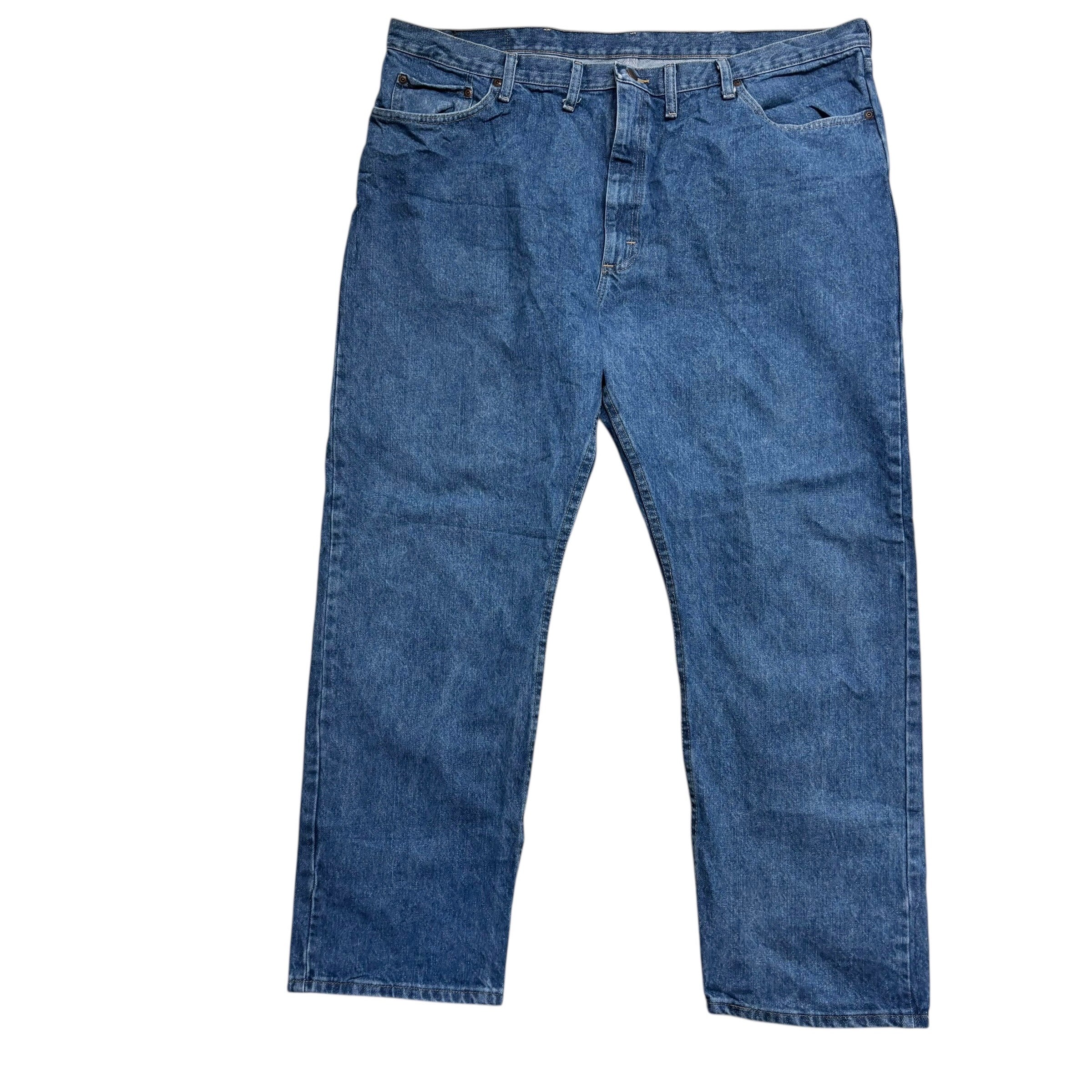 Wrangler Jeans W44 L30 Mens Mid Blue Regular Straight Fit Denim (E)