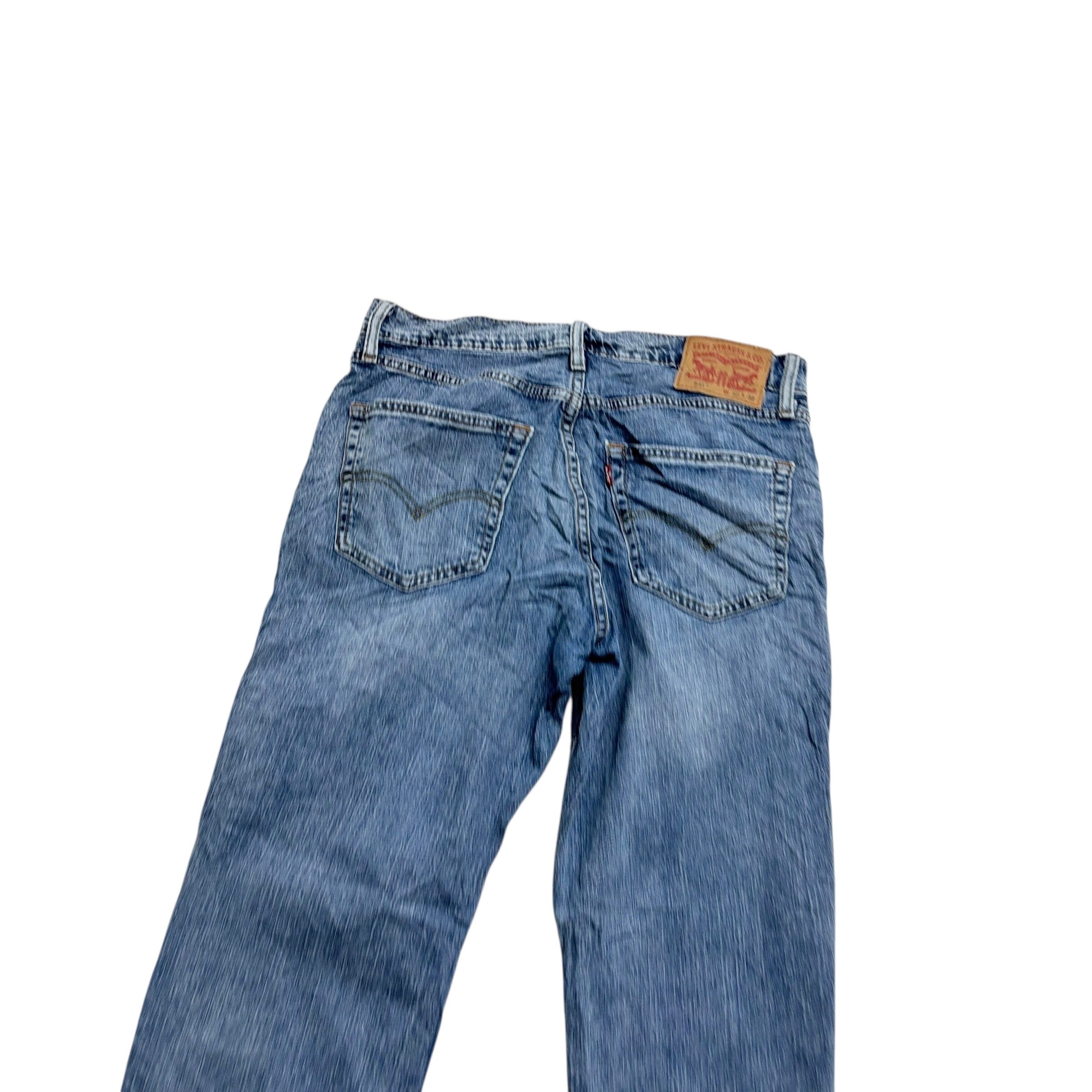 Levis 541 Jeans W32 L32 Mens Light Blue Athletic Tapered Fit Stretch Denim (E)