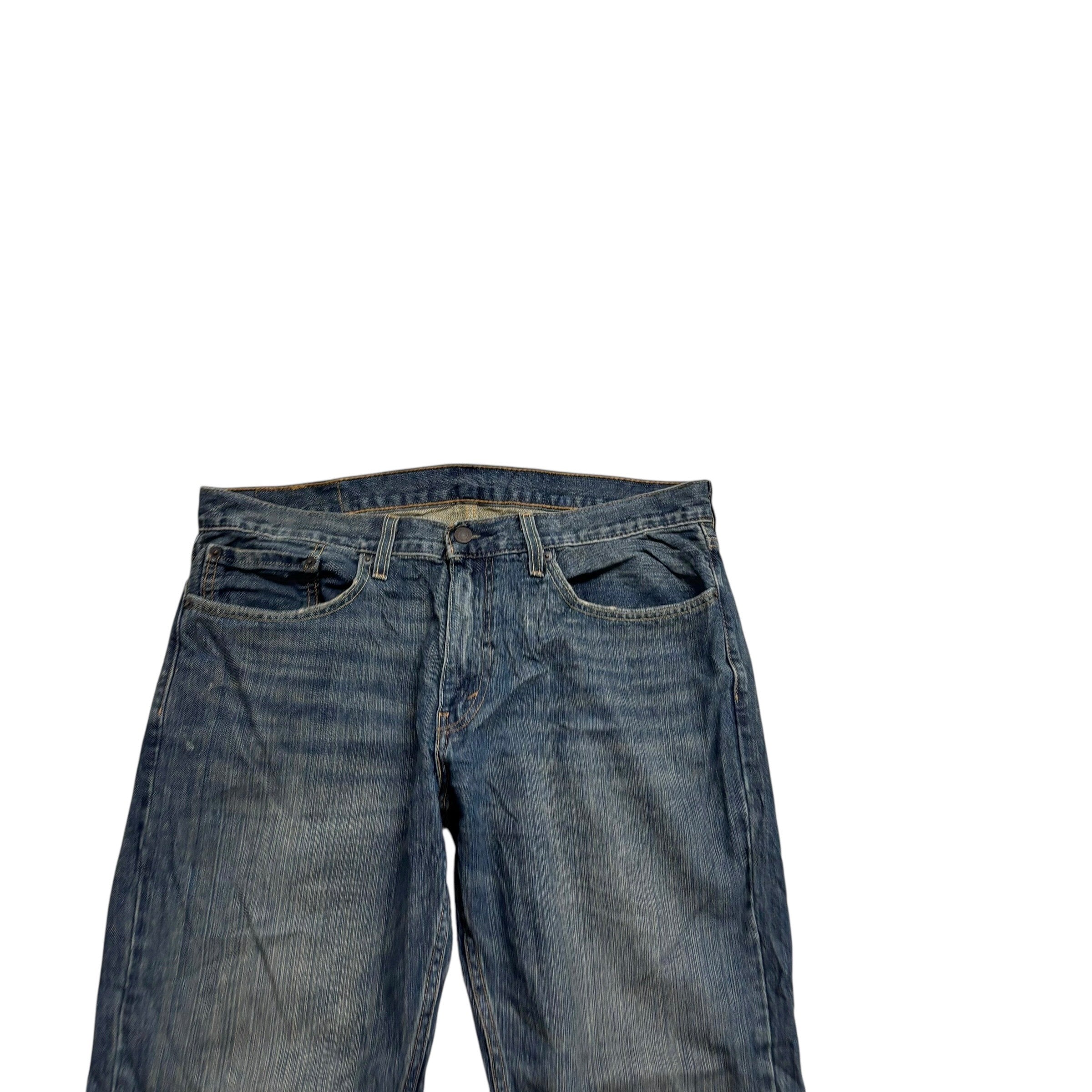 Levis 559 Jeans W36 L30 Mens Dark Blue Baggy Relaxed Straight Fit Denim (E)