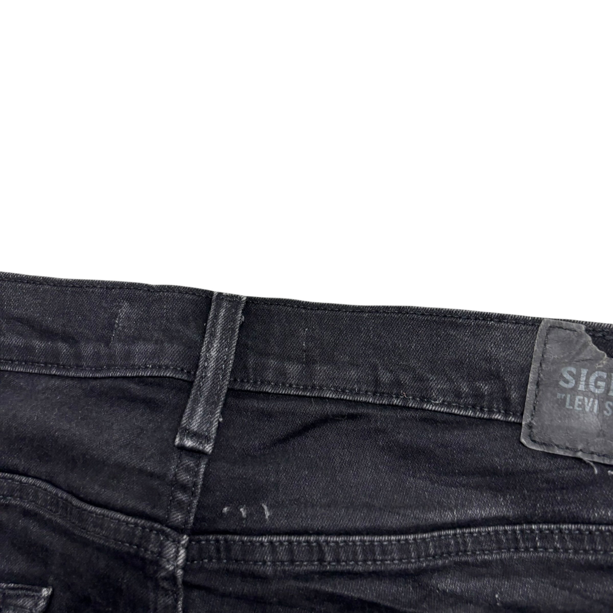 Levis Signature Jeans W34 L32 Mens Black Skinny Fit Stretch Denim