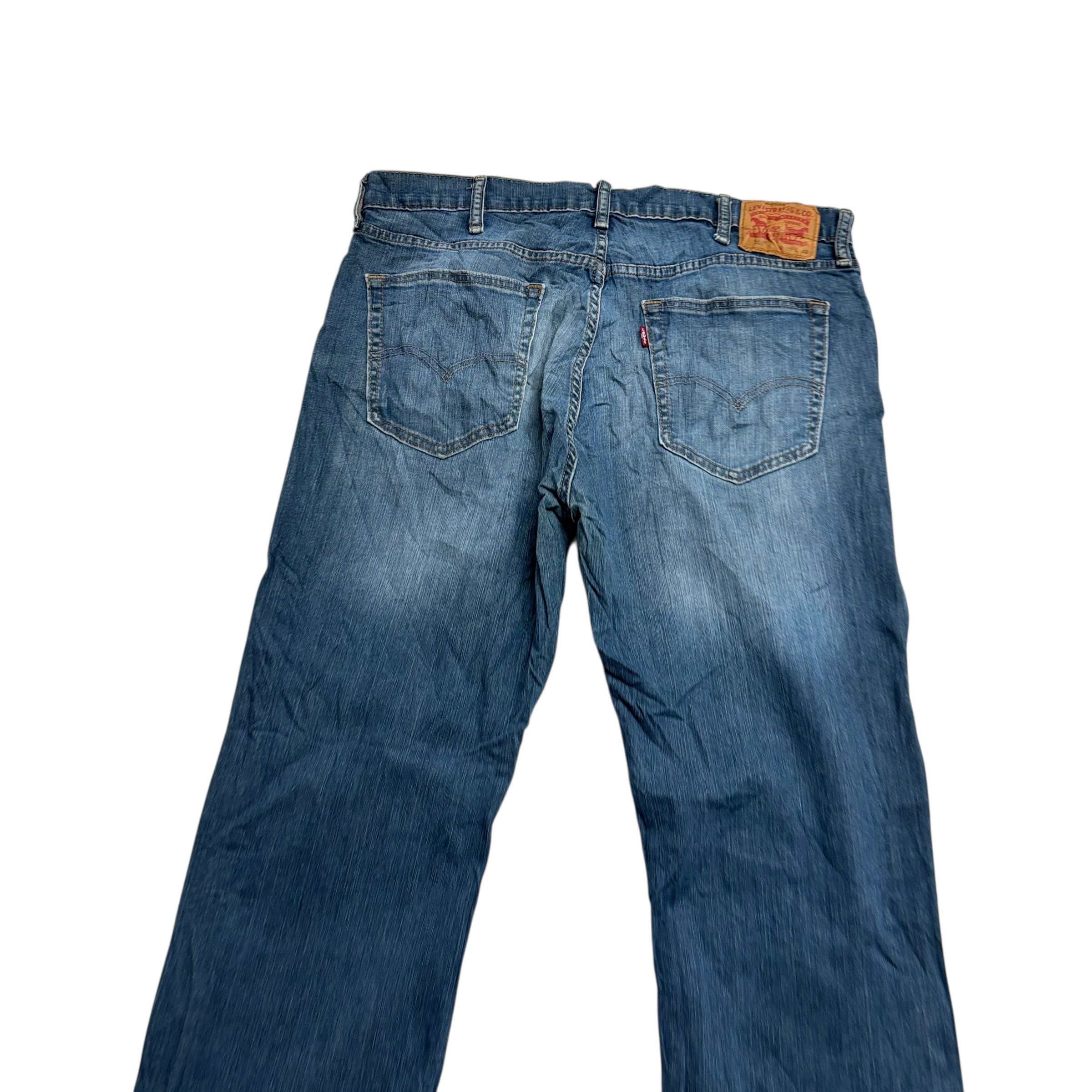 Levis 559 Jeans W38 L30 Mens Mid Blue Baggy Relaxed Straight Stretch Denim (E)