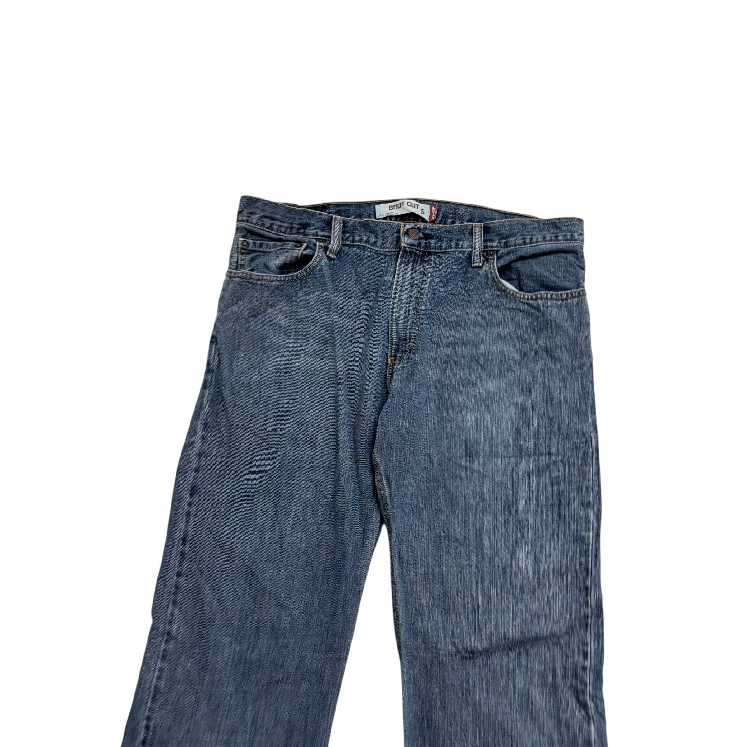 Levis 527 Jeans W36 L34 Mens Mid Blue Regular Bootcut Fit Vintage Denim (E)