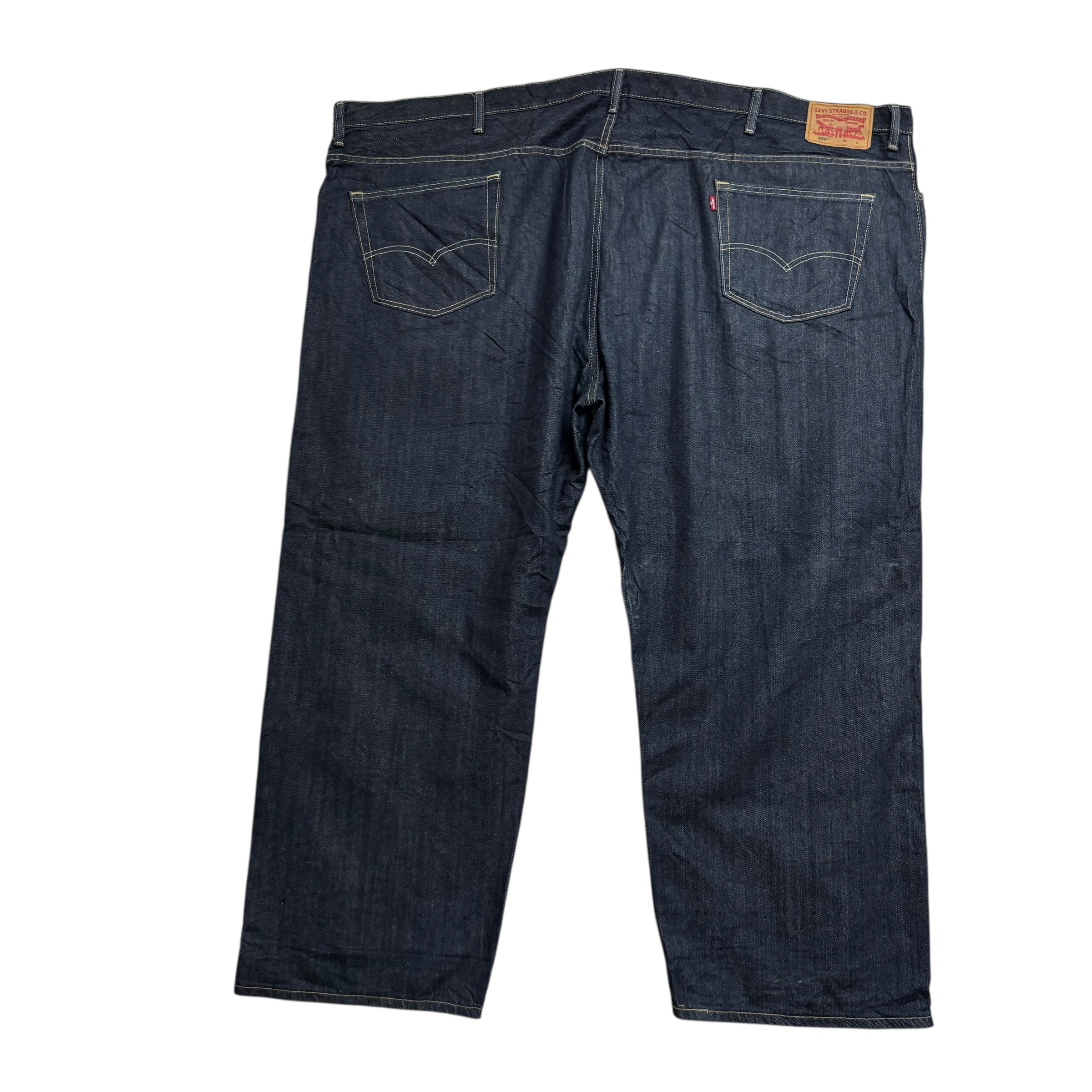 Levis 559 Jeans W58 L30 Mens Dark Blue Baggy Relaxed Straight Fit Denim (E)