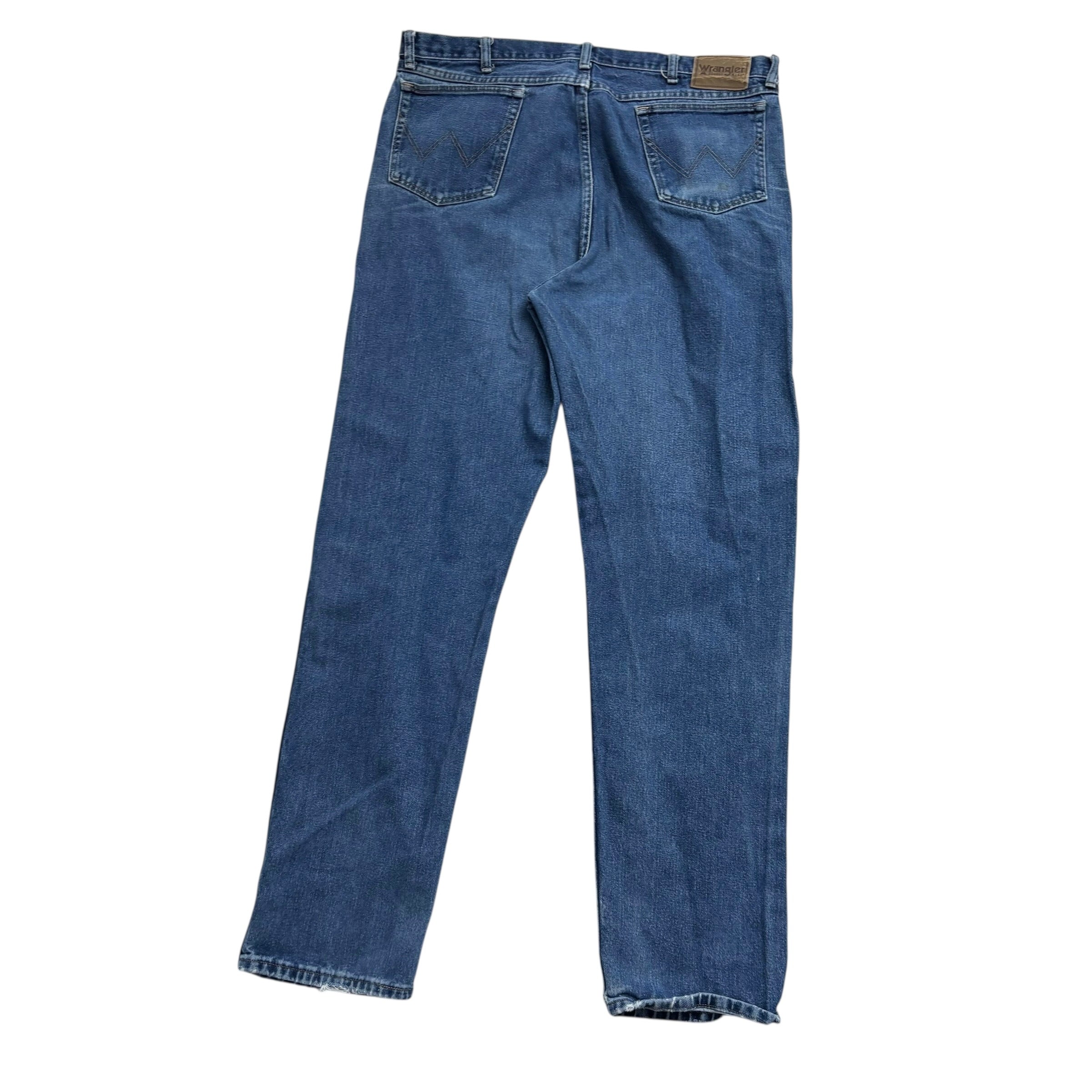 Wrangler Jeans W40 L36 Mens Mid Blue Relaxed Straight Fit Denim (F)