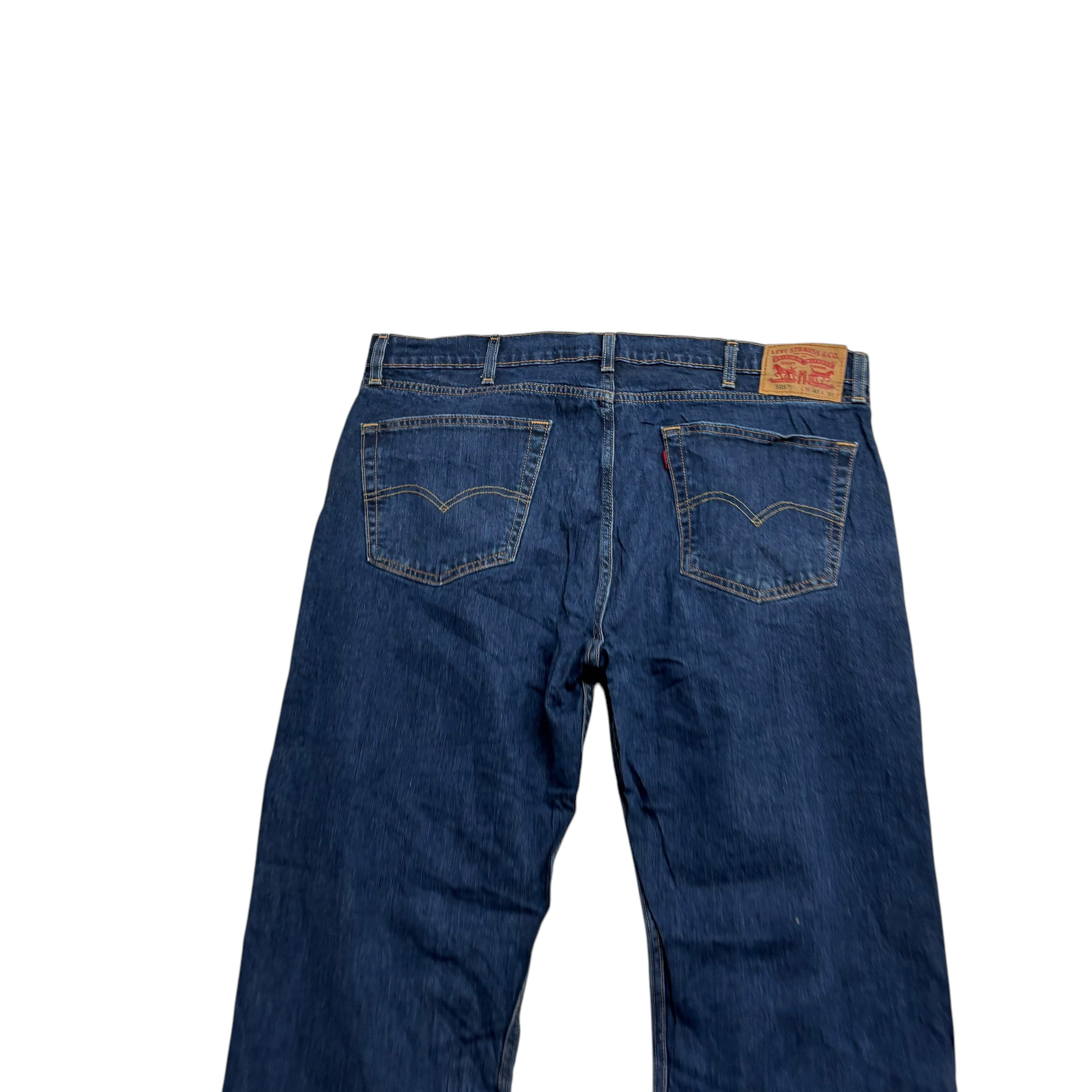 Levis 505 Jeans W40 L32 Mens Dark Blue Regular Straight Fit Stretch Denim (E)