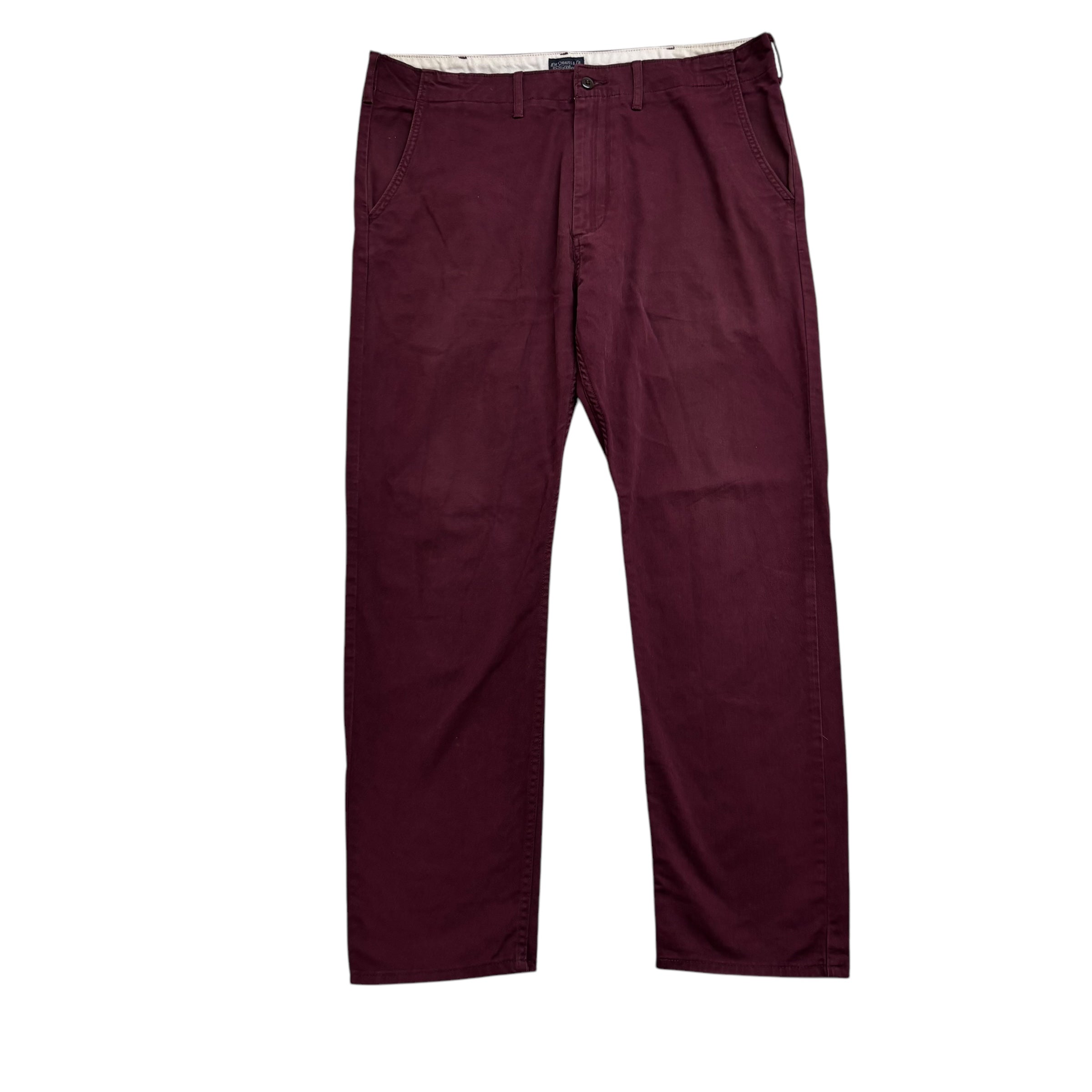 Levis Trousers W36 L30 Mens Burgundy Regular Taper Fit Stretch Cotton Pants (E)