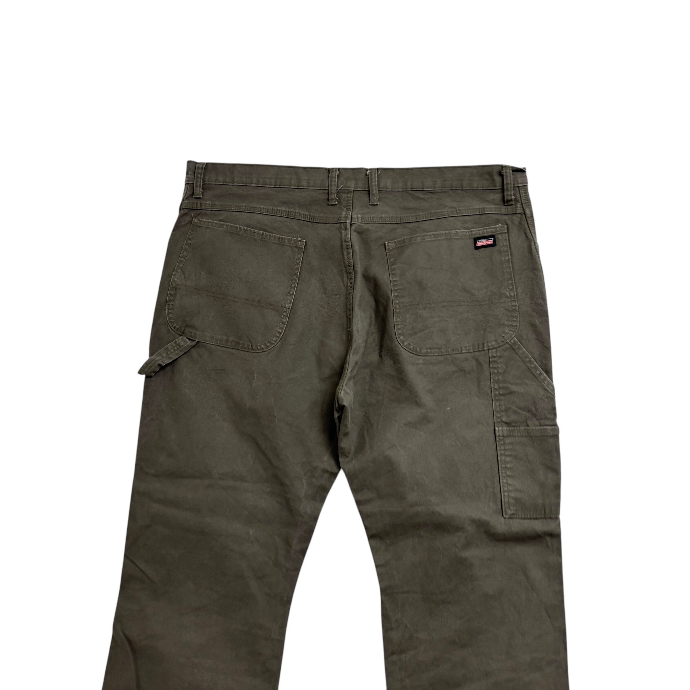 Dickies Carpenter Pants W40 L30 Mens Green Relaxed Straight Trousers Jeans (E)