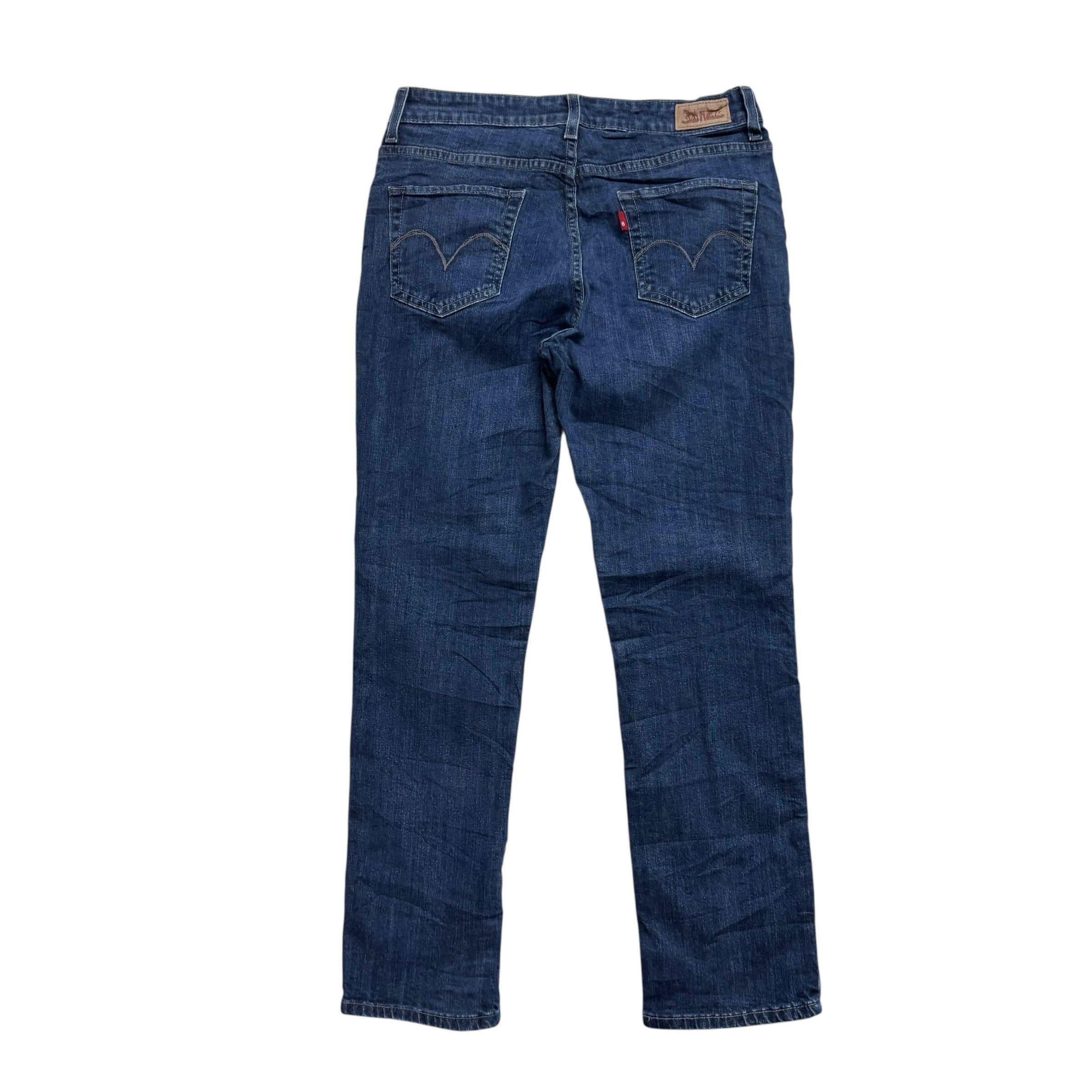 Levis Jeans W29 L28 Womens Mid Rise Skinny Dark Blue Stretch Vintage Denim (E)
