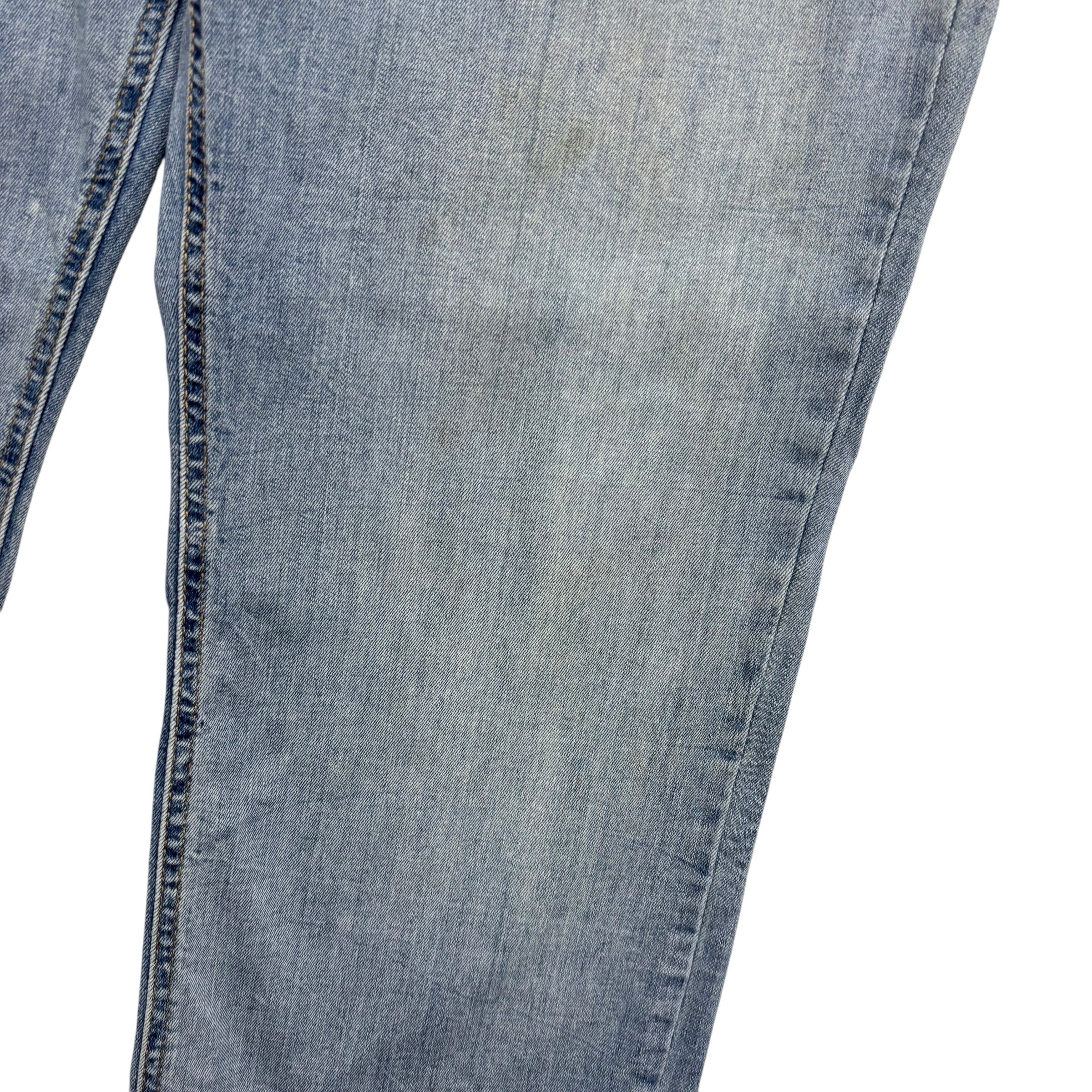 Levis 541 Jeans W44 L33 Mens Light Blue Athletic Tapered Fit Stretch Denim (F)