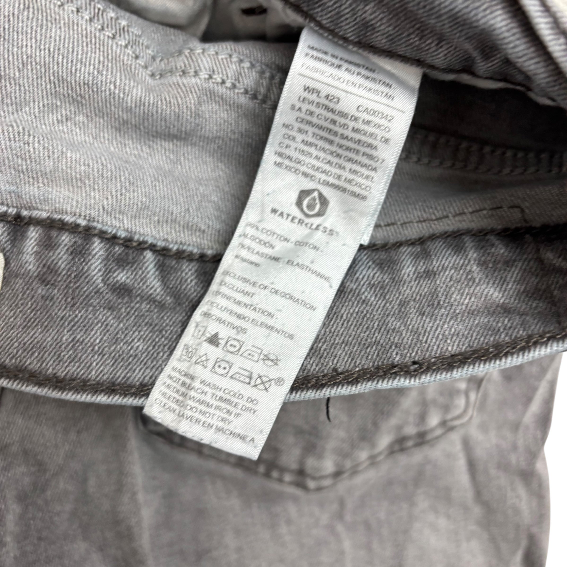 Levis Signature Jeans W30 L32 Mens Grey Slim Fit Stretch Denim (E)