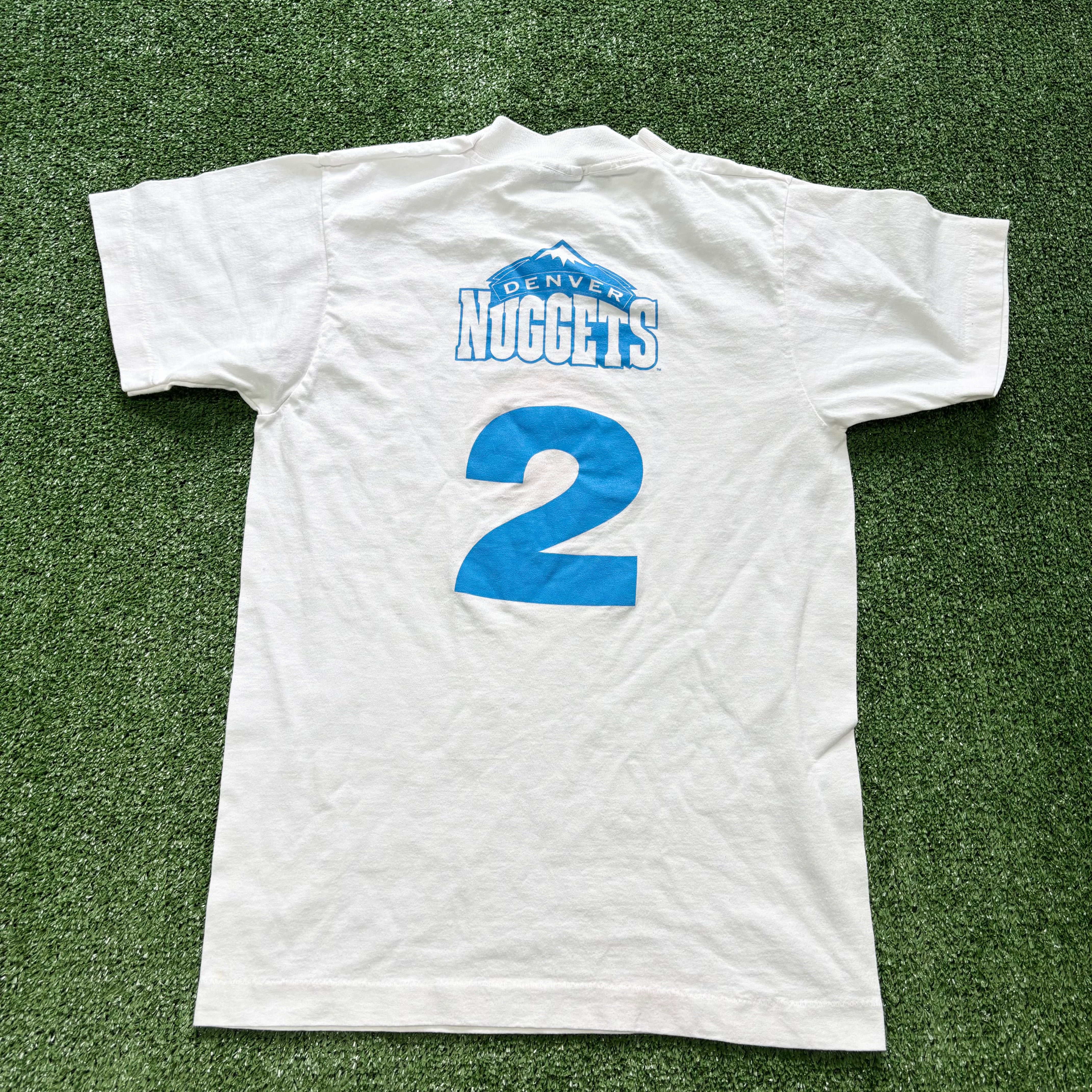Vintage T Shirt Mens XS White Single Stitch Graphic Print 90s Basketball