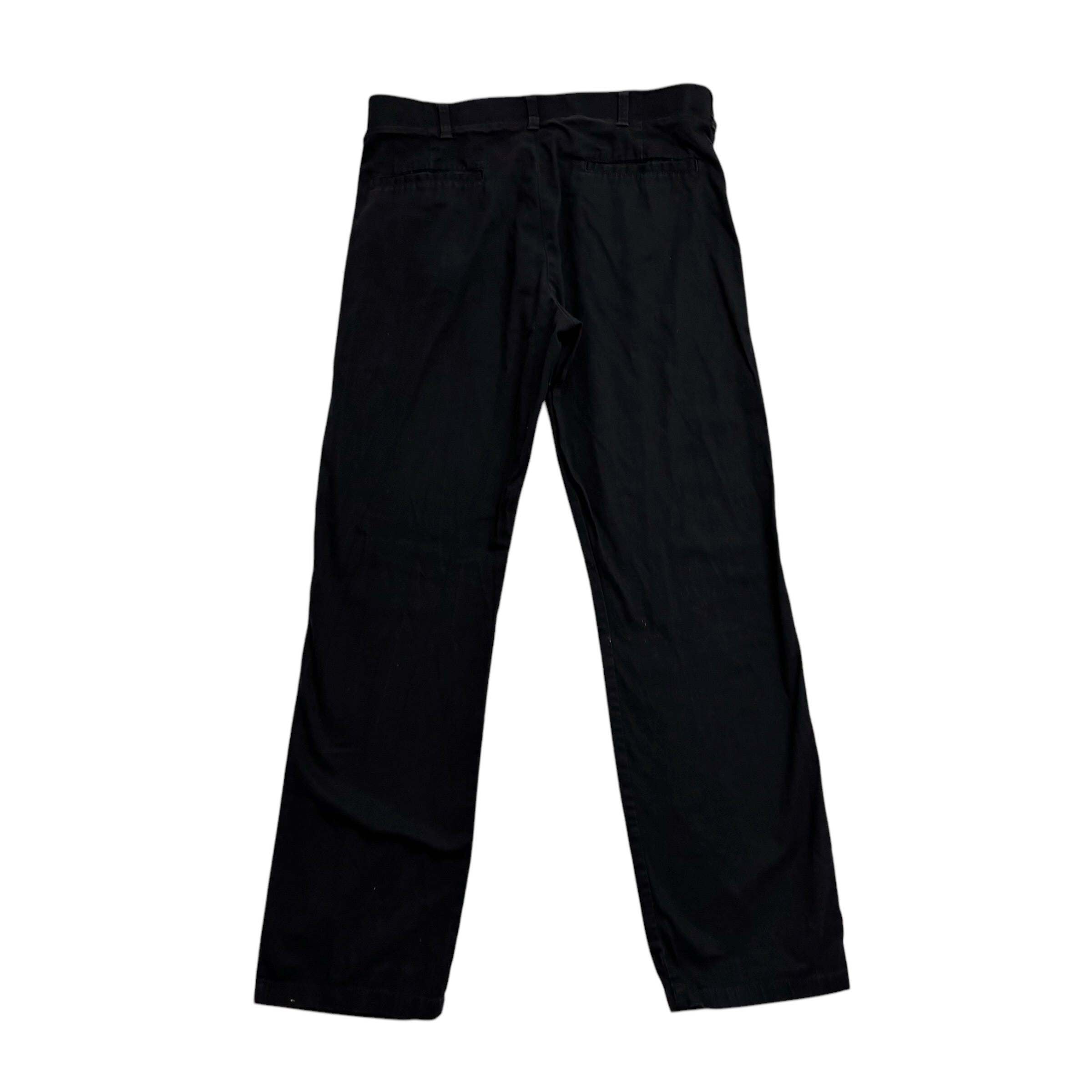 Wrangler Trousers W34 L32 Mens Black Relaxed Straight Stretch Cotton Pants (E)