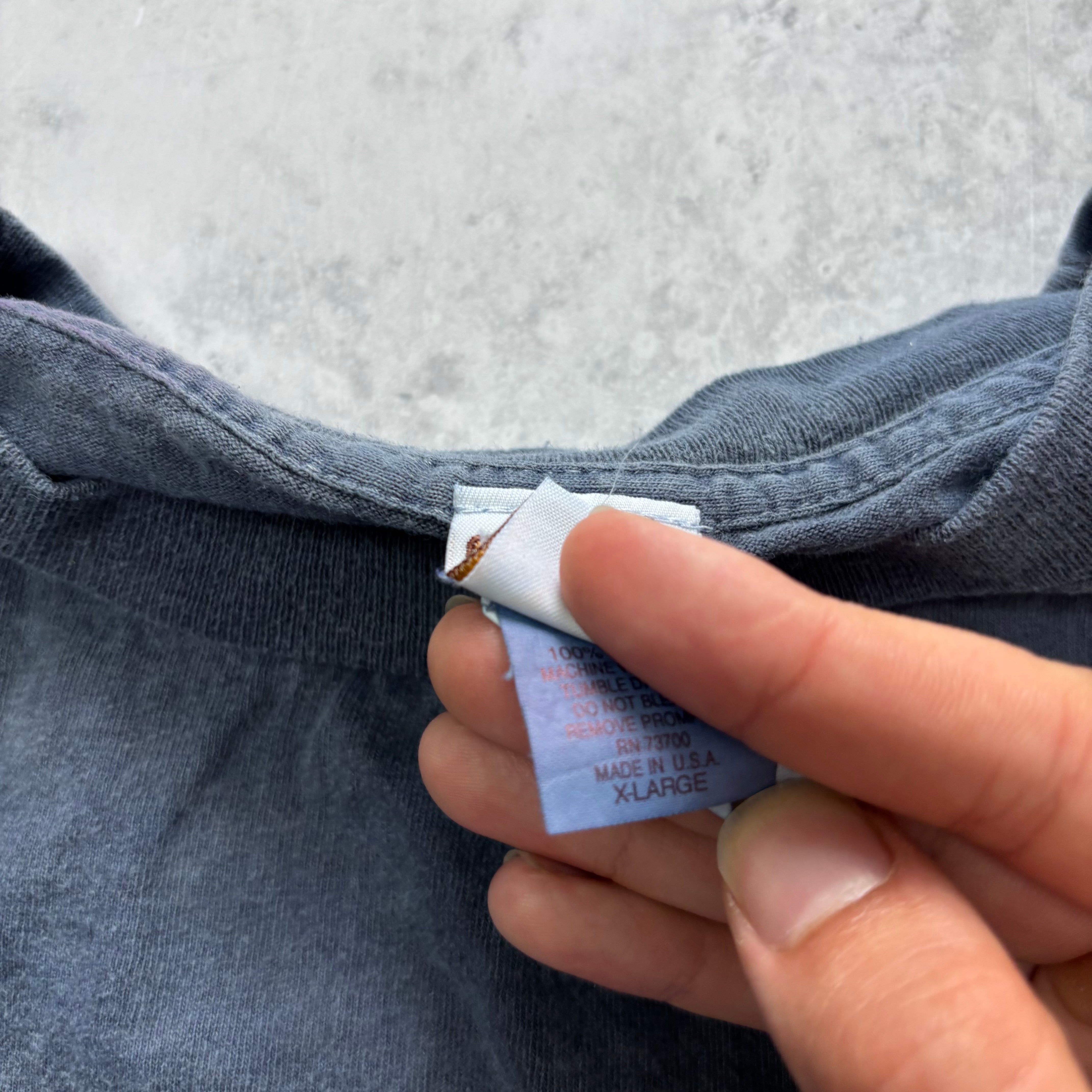 Vintage T Shirt Mens XL Blue Single Stitch Graphic Print 90s USA