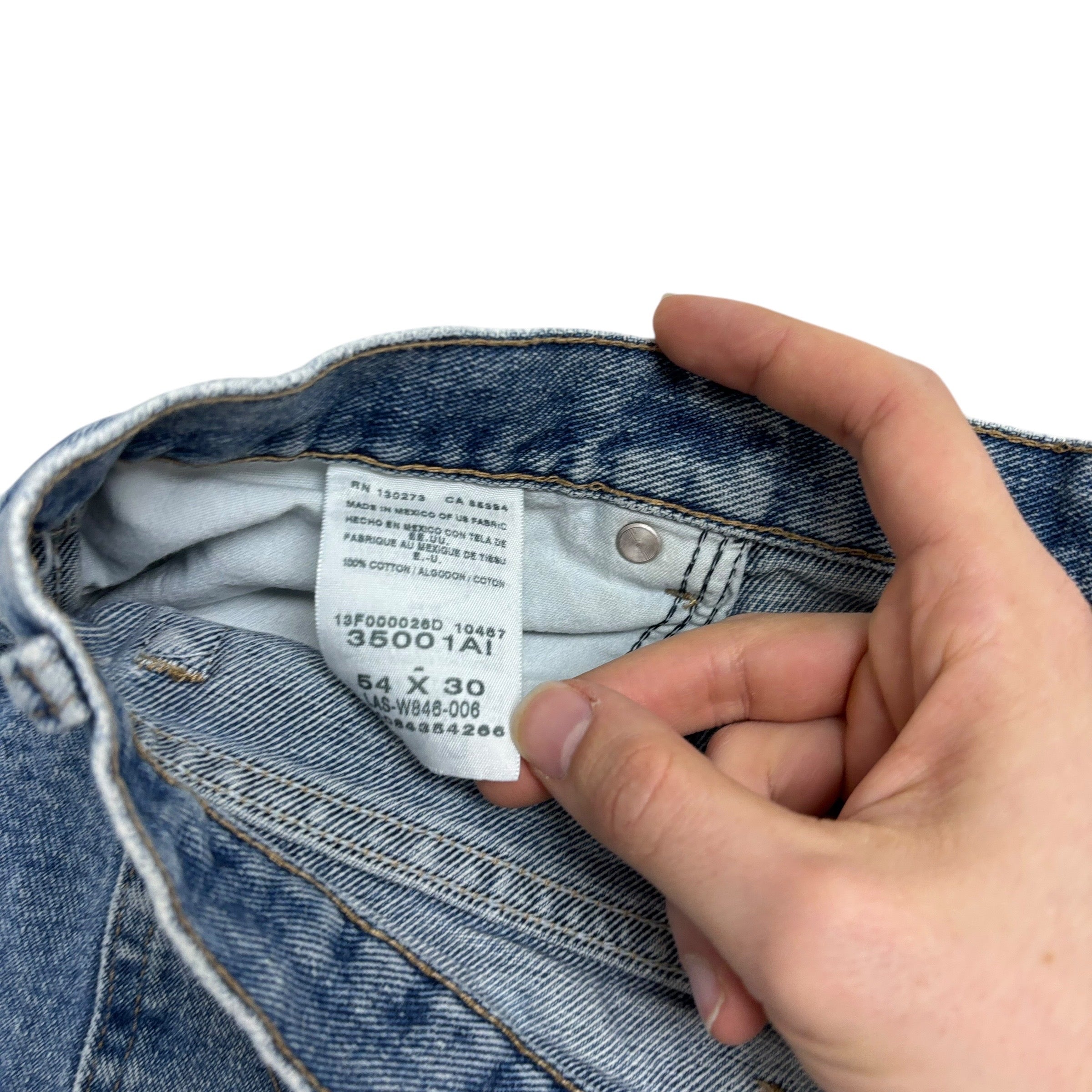 Lee Jeans W52 L27 Mens Mid Blue Relaxed Straight Fit Baggy Denim