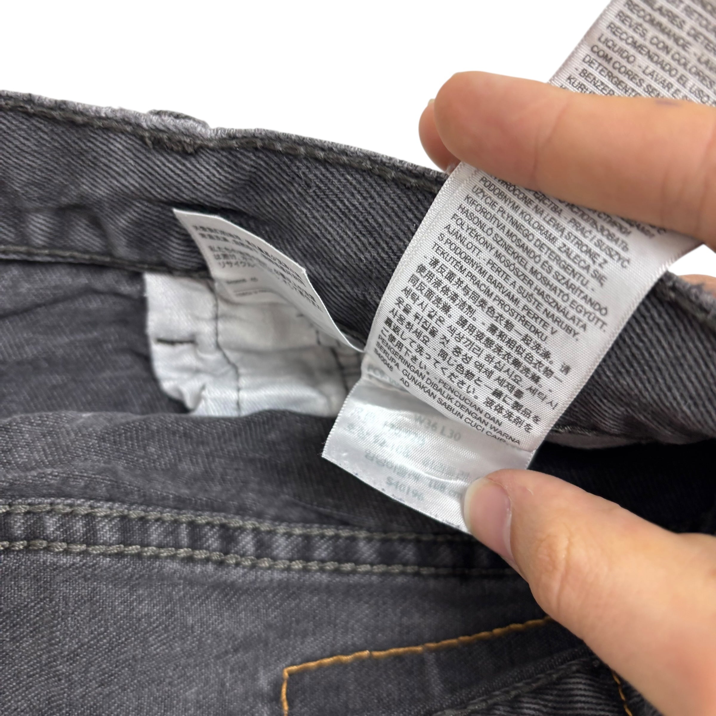 Levis 550 Jeans W36 L30 Mens Black Baggy Relaxed Straight Fit Denim