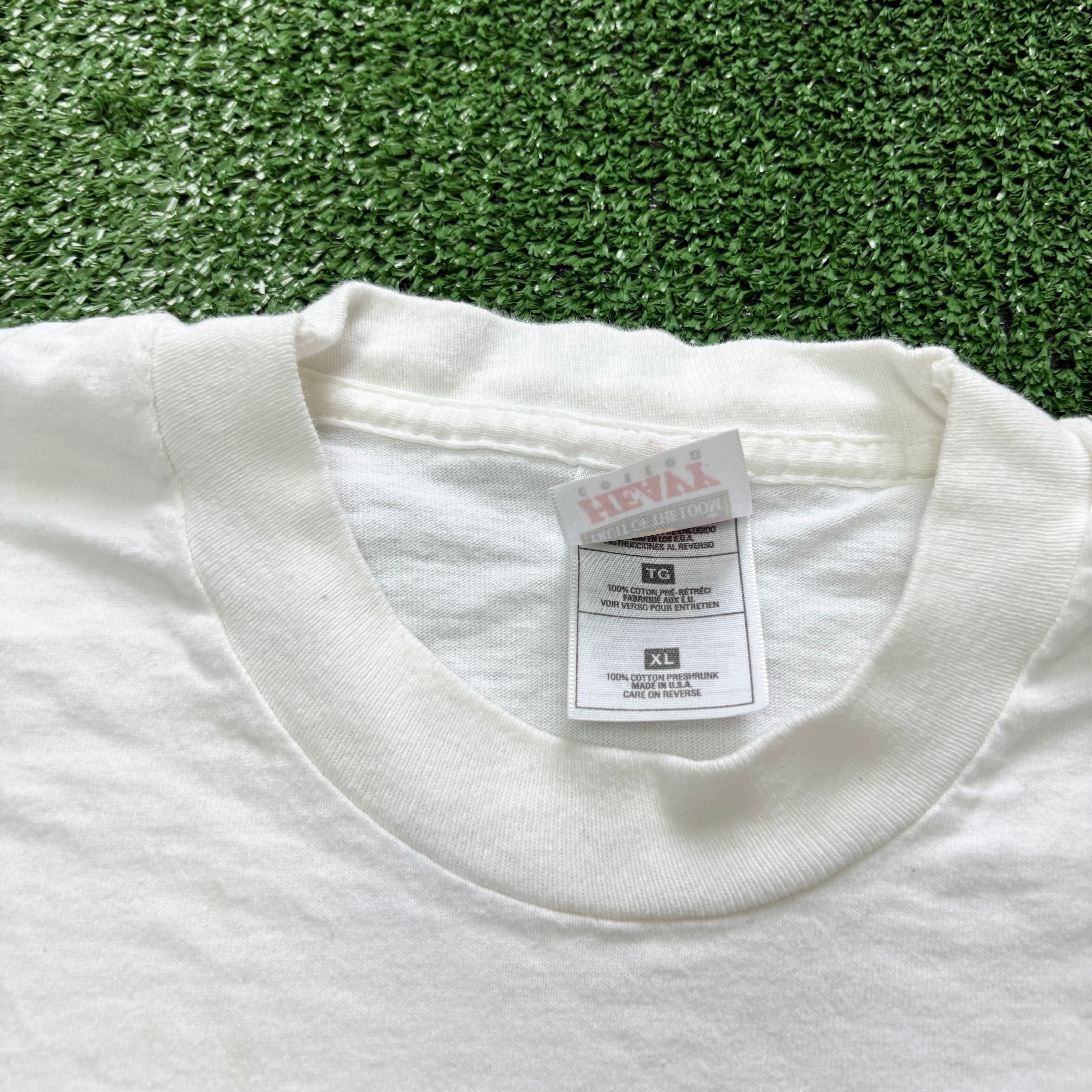 Vintage T Shirt Mens XL White Single Stitch Graphic Print 90s USA