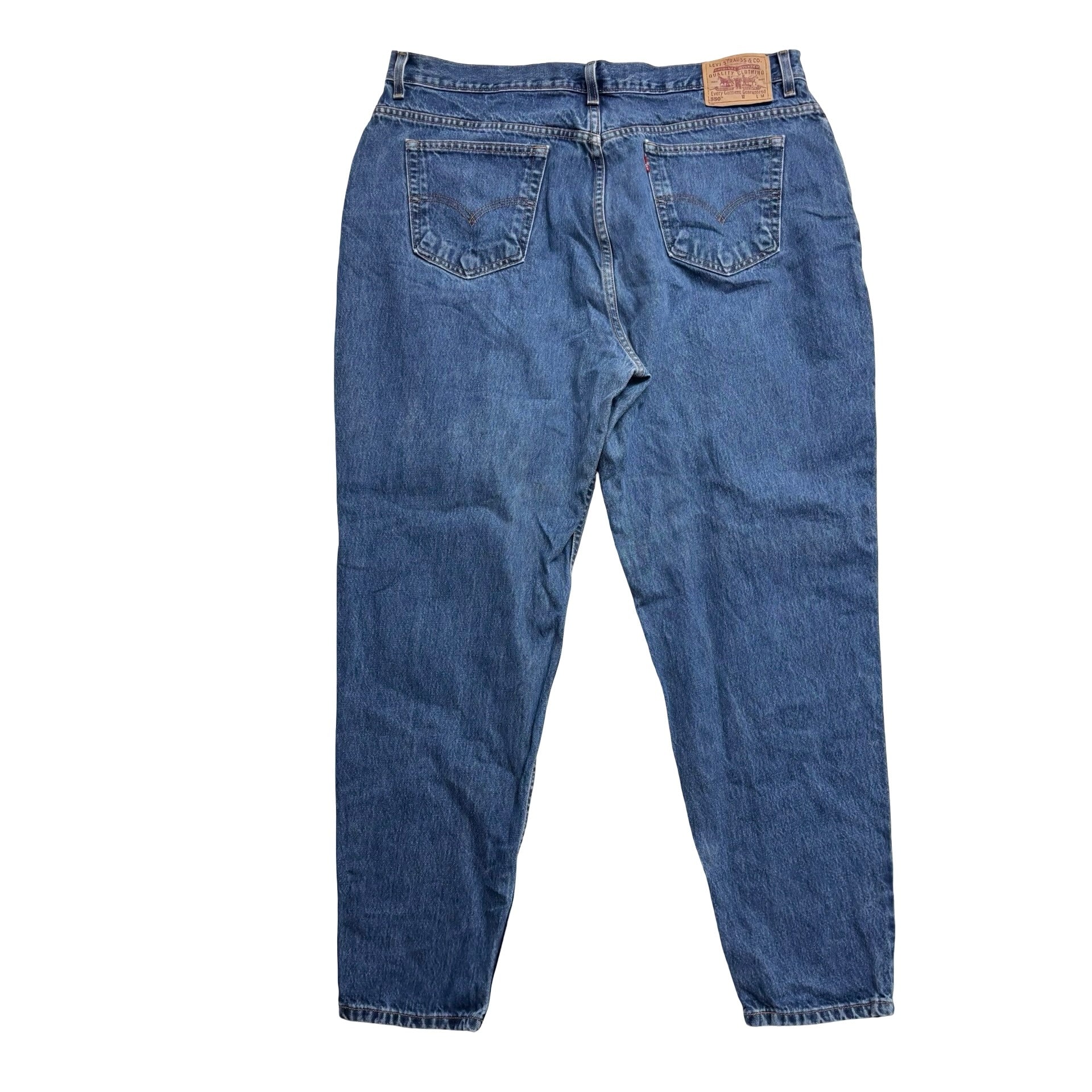 Levis 550 Jeans W40 L32 Womens Mid Blue Relaxed Tapered Fit Denim (E)