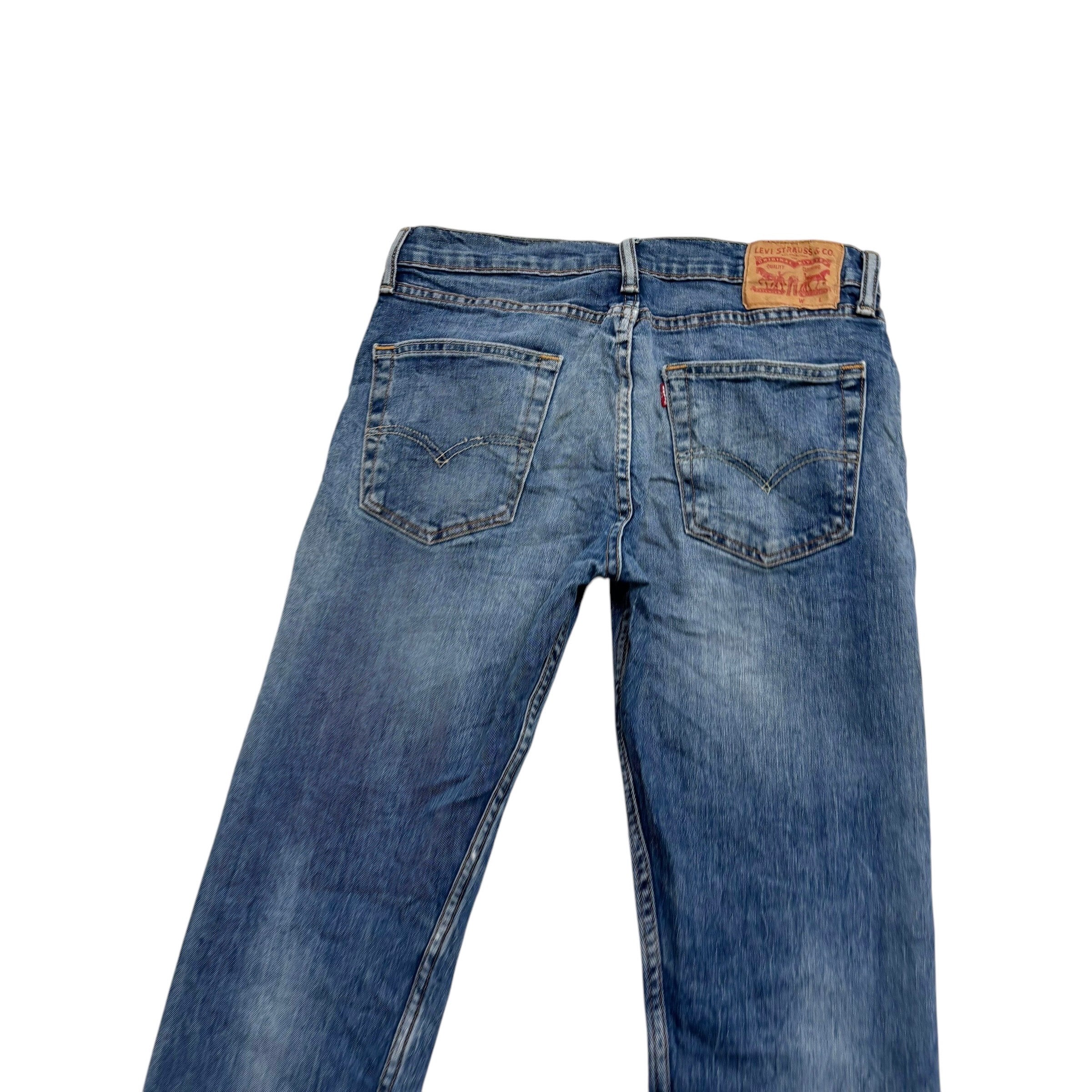 Levis 502 Jeans W30 L30 Mens Mid Blue Regular Tapered Fit Stretch Denim