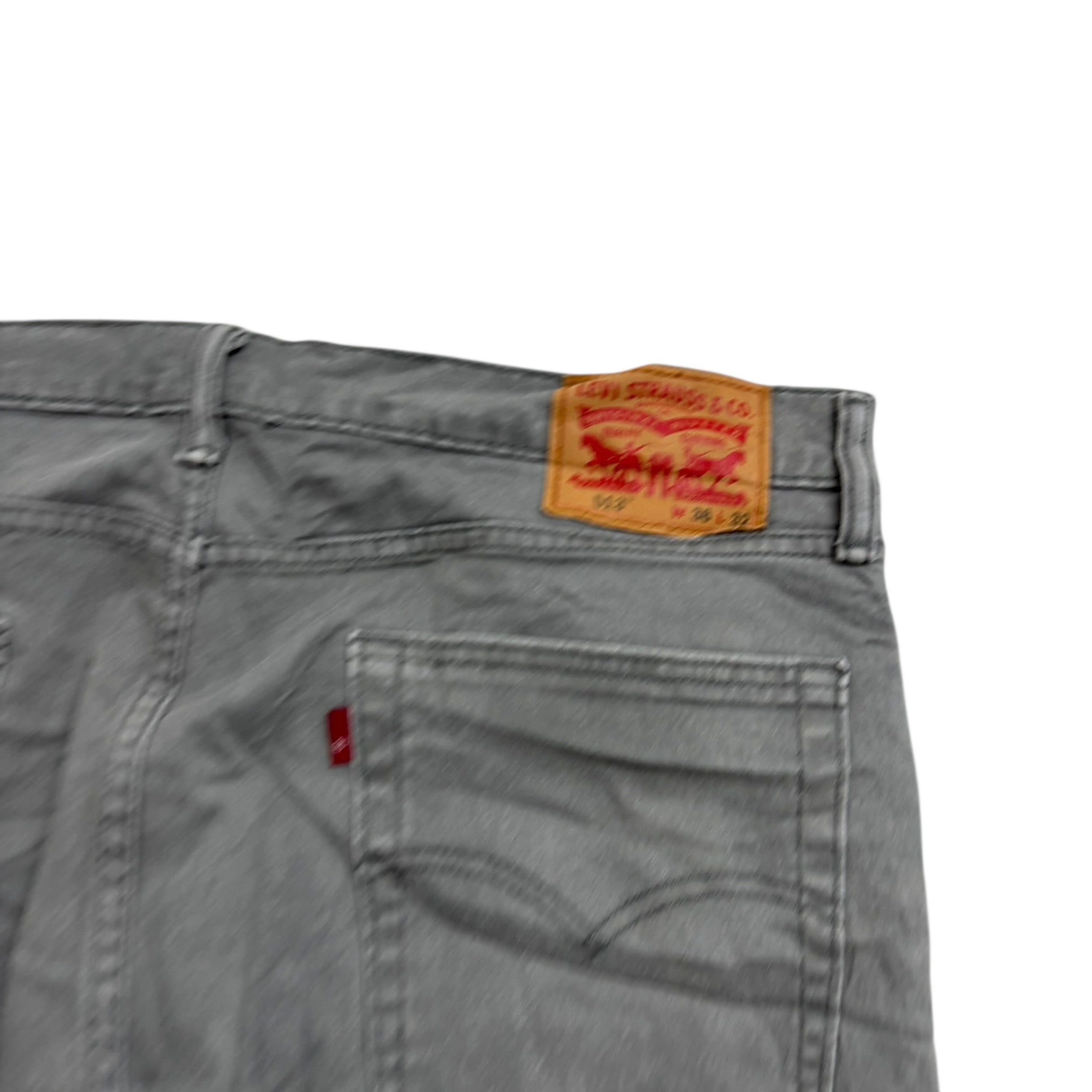 Levis 513 Jeans W36 L32 Mens Grey Slim Straight Fit Stretch Denim
