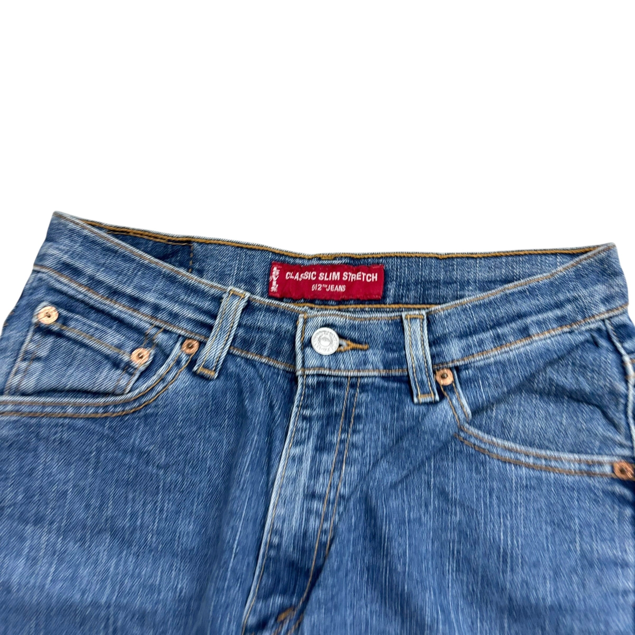 Levis 512 Jeans W27 L31 Womens Mid Blue Slim Taper Fit Stretch