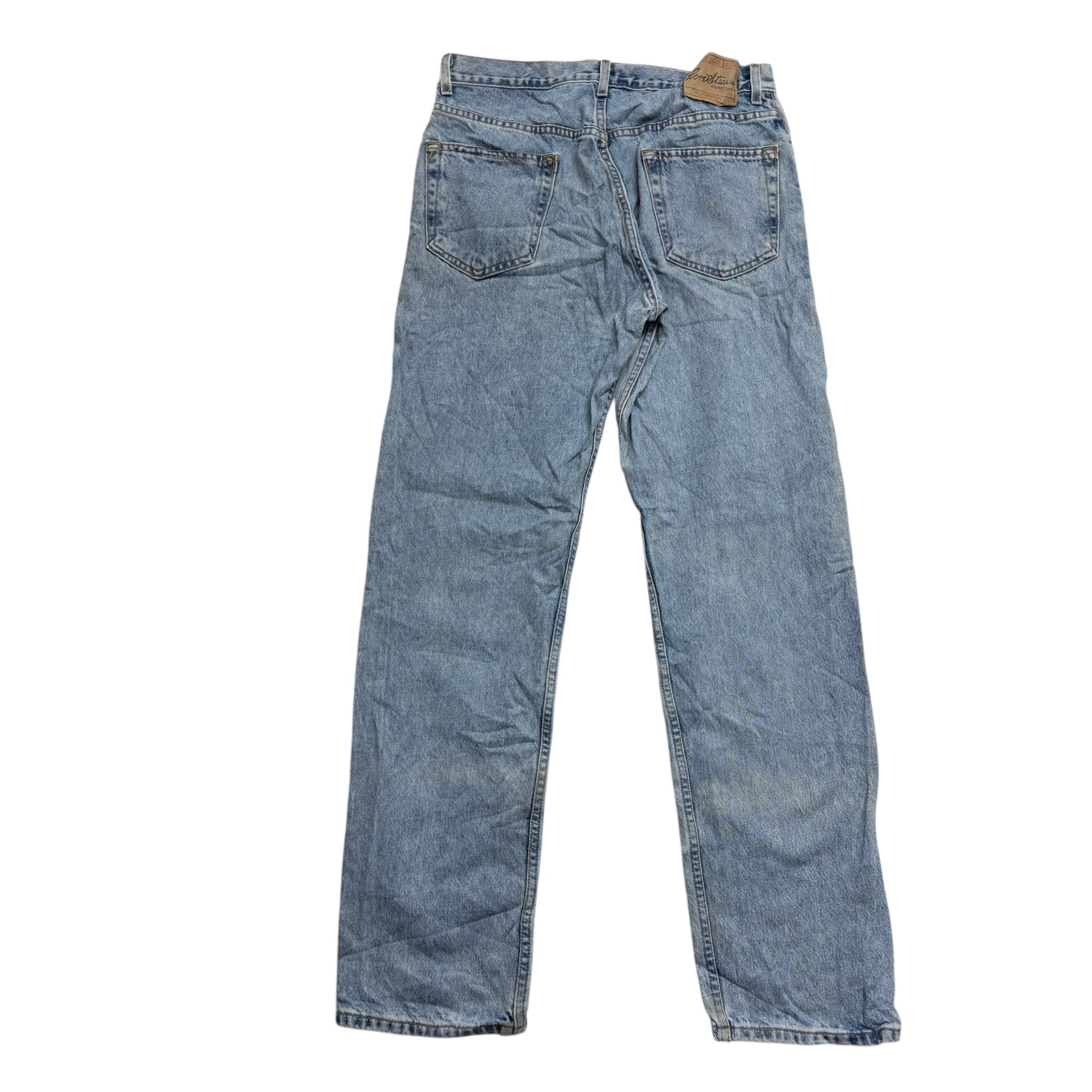 Levis Signature Jeans W34 L34 Mens Light Blue Regular Straight Fit Vintage Denim