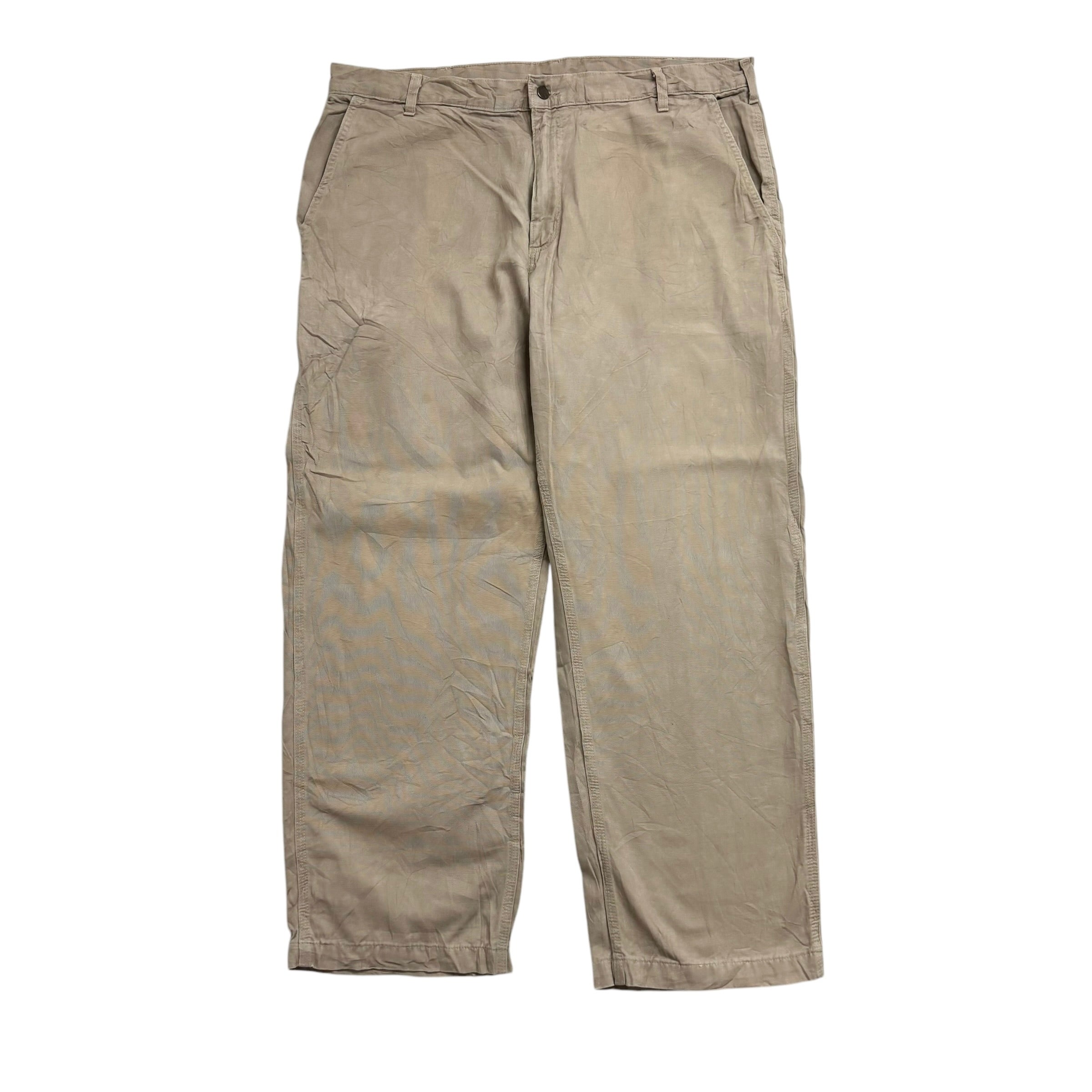 Carhartt Carpenter Pants W40 L30 Mens Beige Relaxed Baggy Straight Fit Trousers
