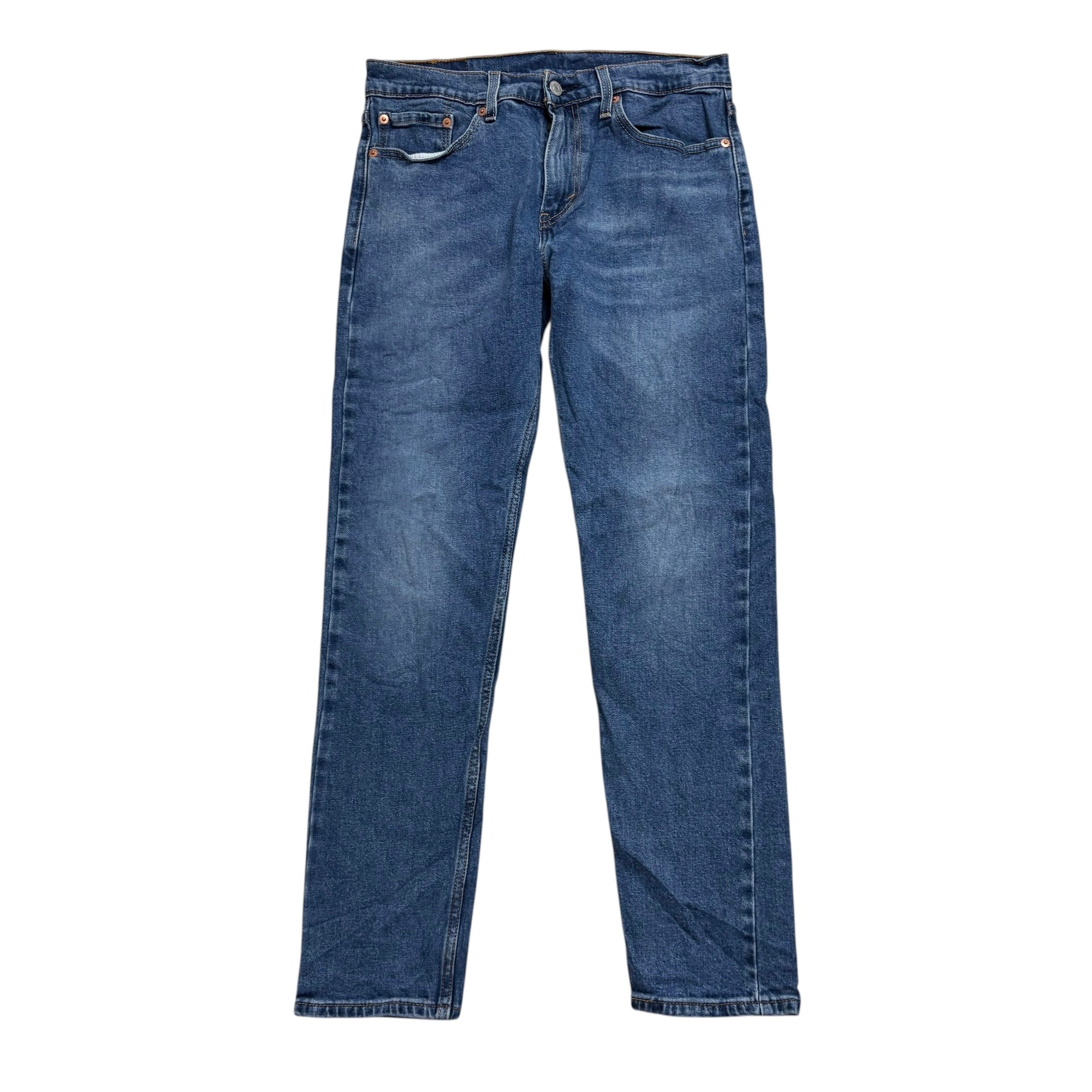 Levis 512 Jeans W30 L30 Mens Mid Blue Slim Tapered Fit Stretch Denim (E)