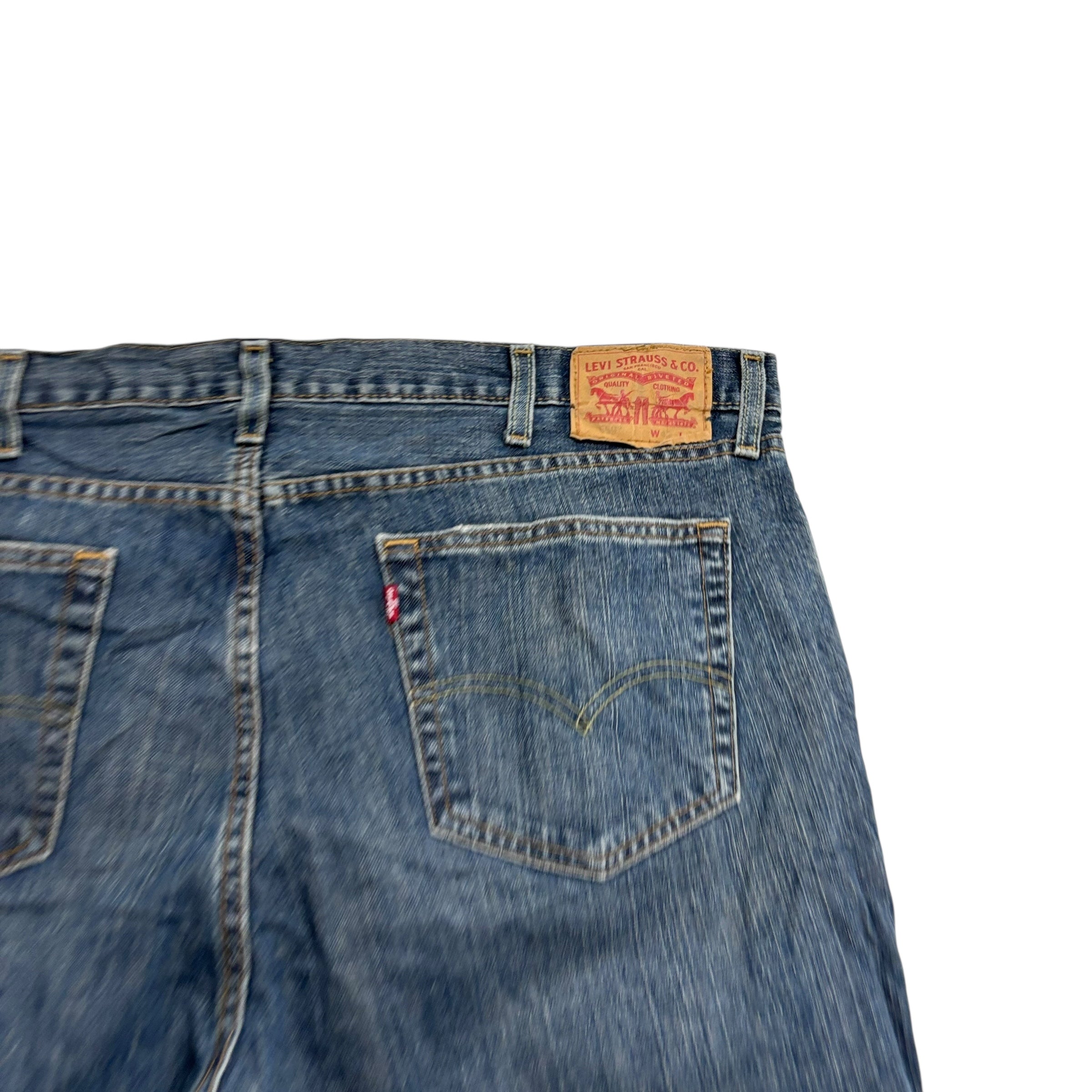 Levis 559 Jeans W42 L30 Mens Dark Blue Baggy Relaxed Straight Fit Denim (E)